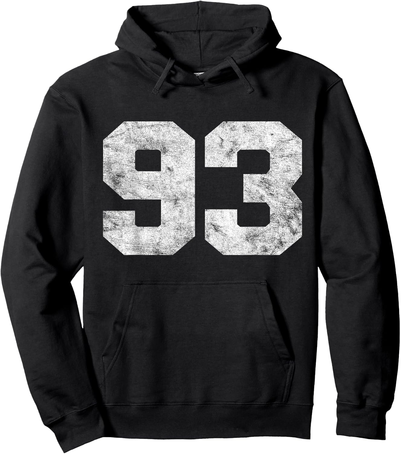 Vintage Lucky Number 93 Birthday Sports Player Team Athlete Hoodie - Hoodie | Black
