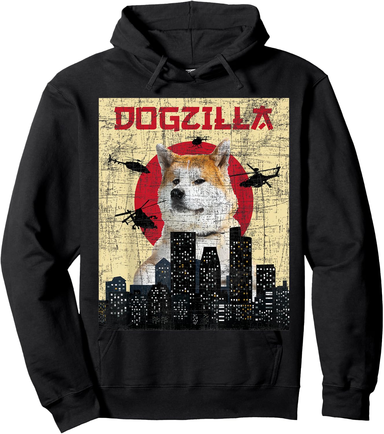 Dogzilla - Japanese Akita Dog Lover Canine Pet Owner Hoodie - Hoodie | Black