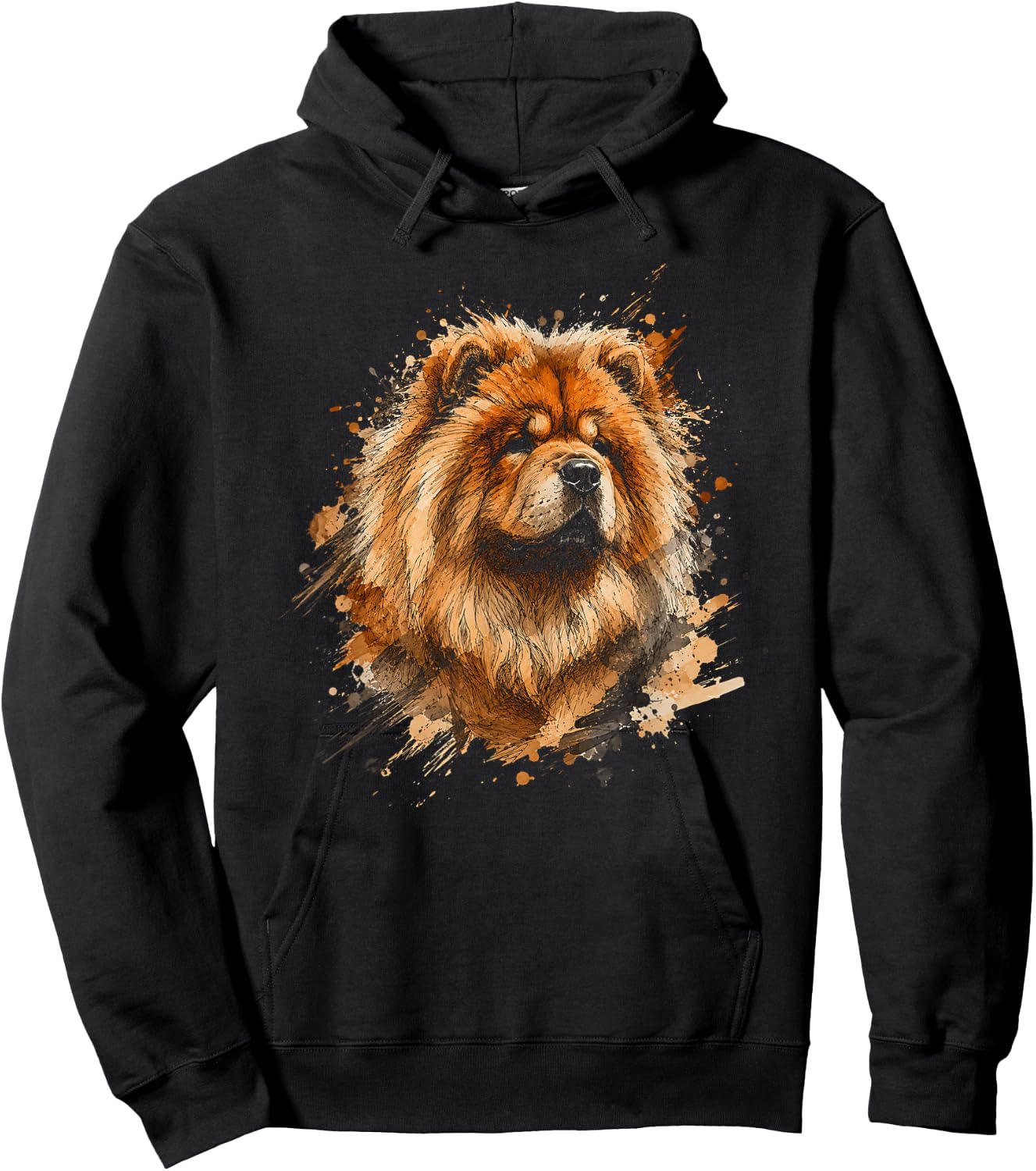 Abstract Chow Chow Artwork Design Hoodie - Hoodie | Black