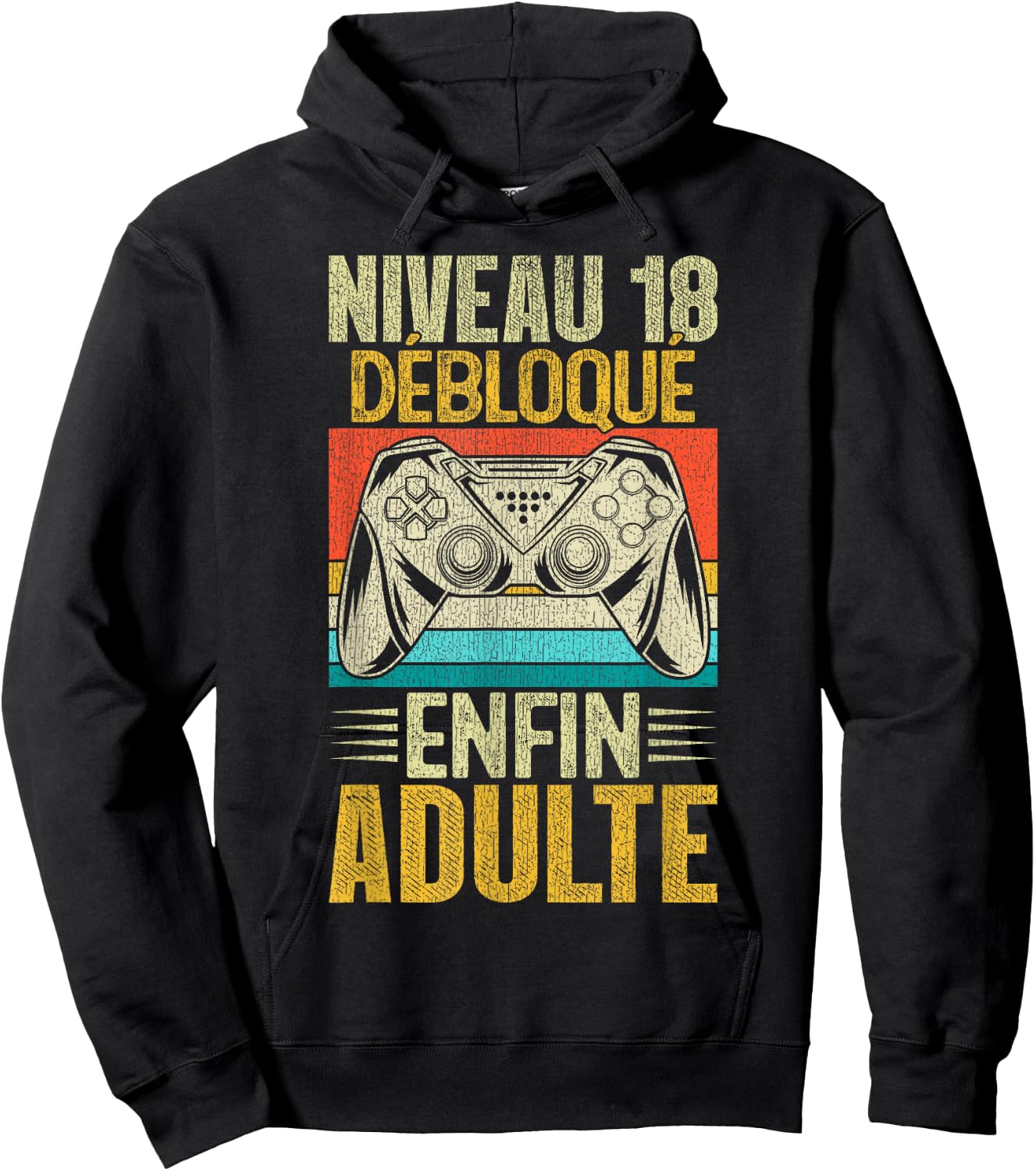 18 Years Birthday Boy Gift Gamer Funny Funny , Black Hoodie - Hoodie | Black