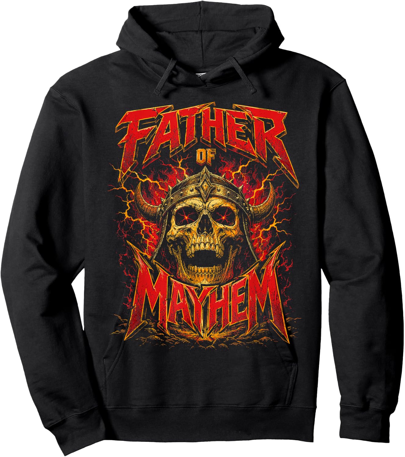 Father's Day Father of Mayhem Funny Dad Matching Family Hoodie - Hoodie | Black