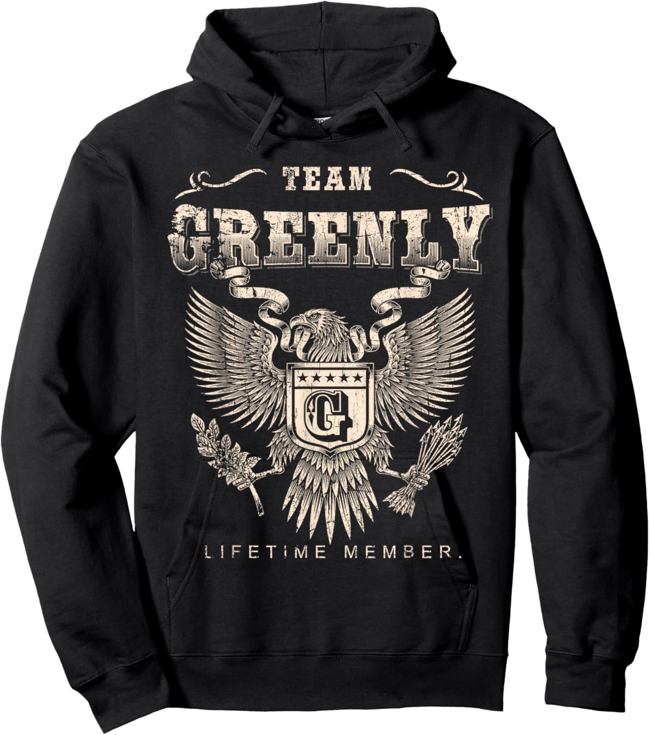 Team Greenly Lifetime Member - Greenly Name Hoodie - Hoodie | Black