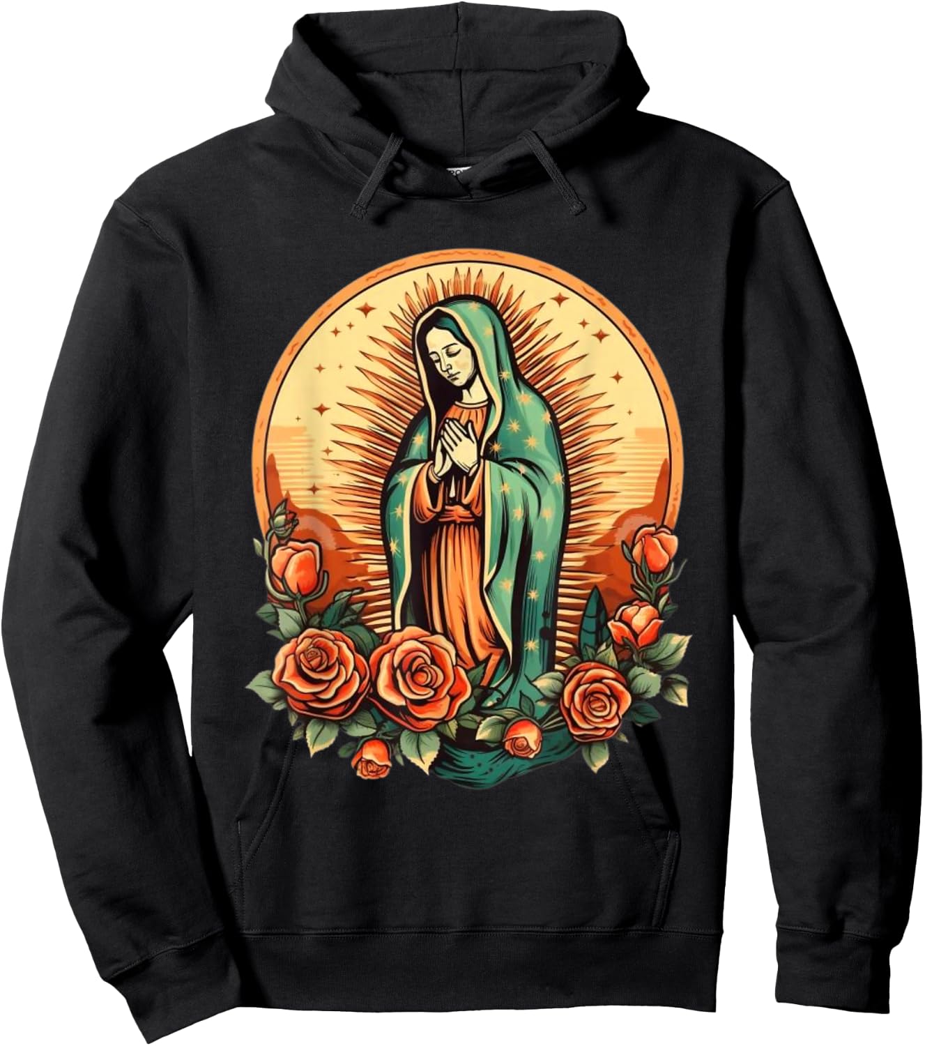 Our Lady of Guadalupe Sant Mary for Christians, Catholics , Black, S Hoodie - Hoodie | Black