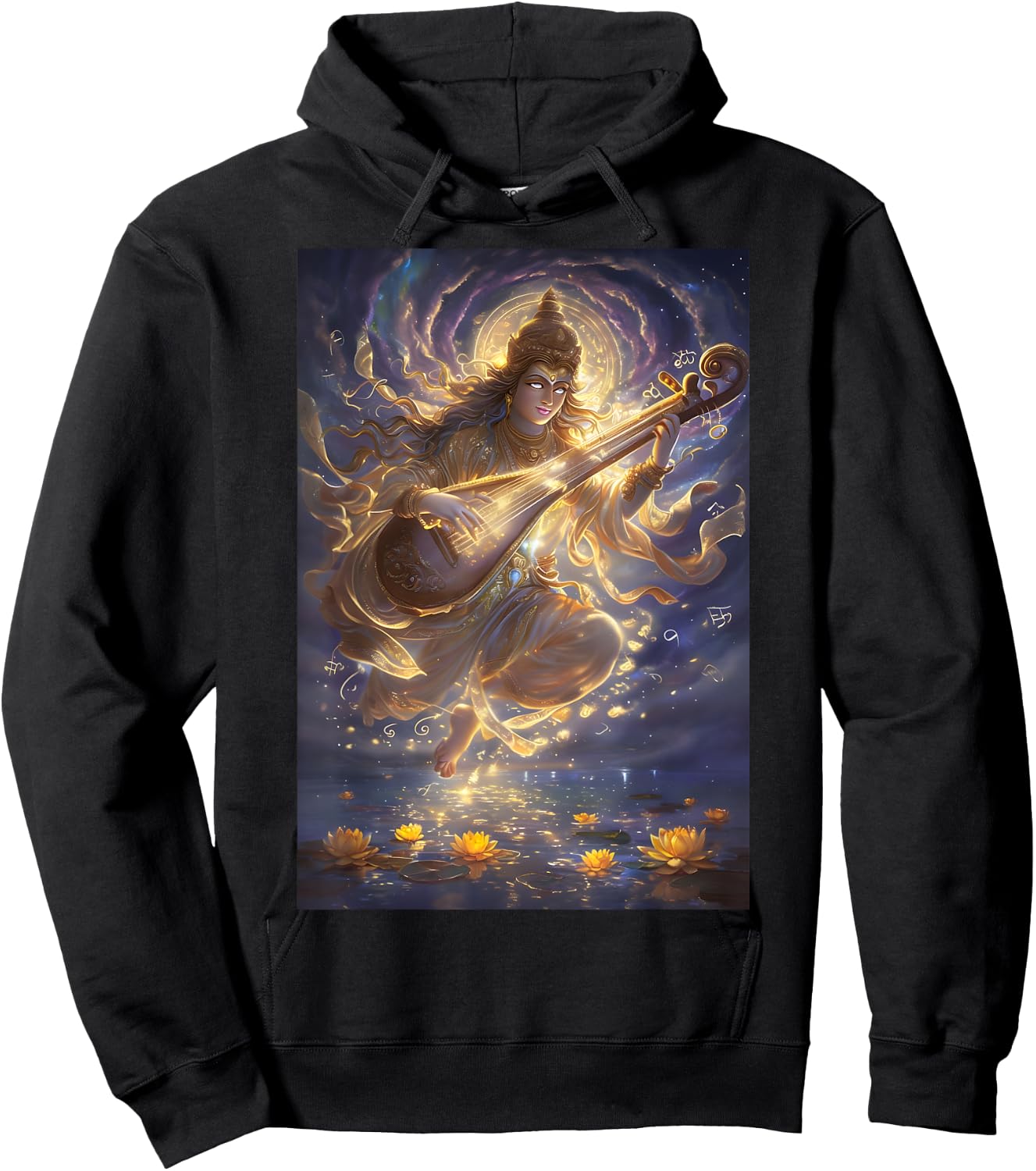 Saraswati Mythology India Hoodie - Hoodie | Black