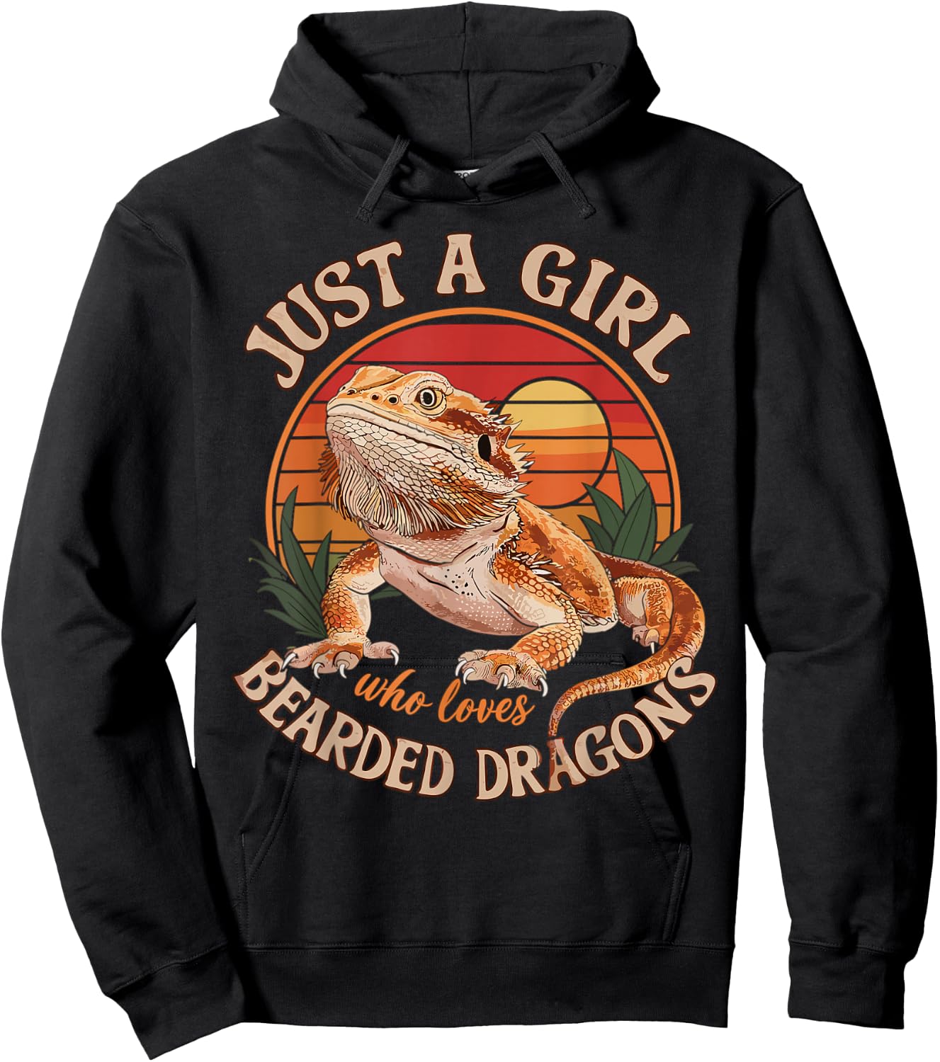 Just a Girl Who Loves Bearded Dragon Hoodie - Hoodie | Black