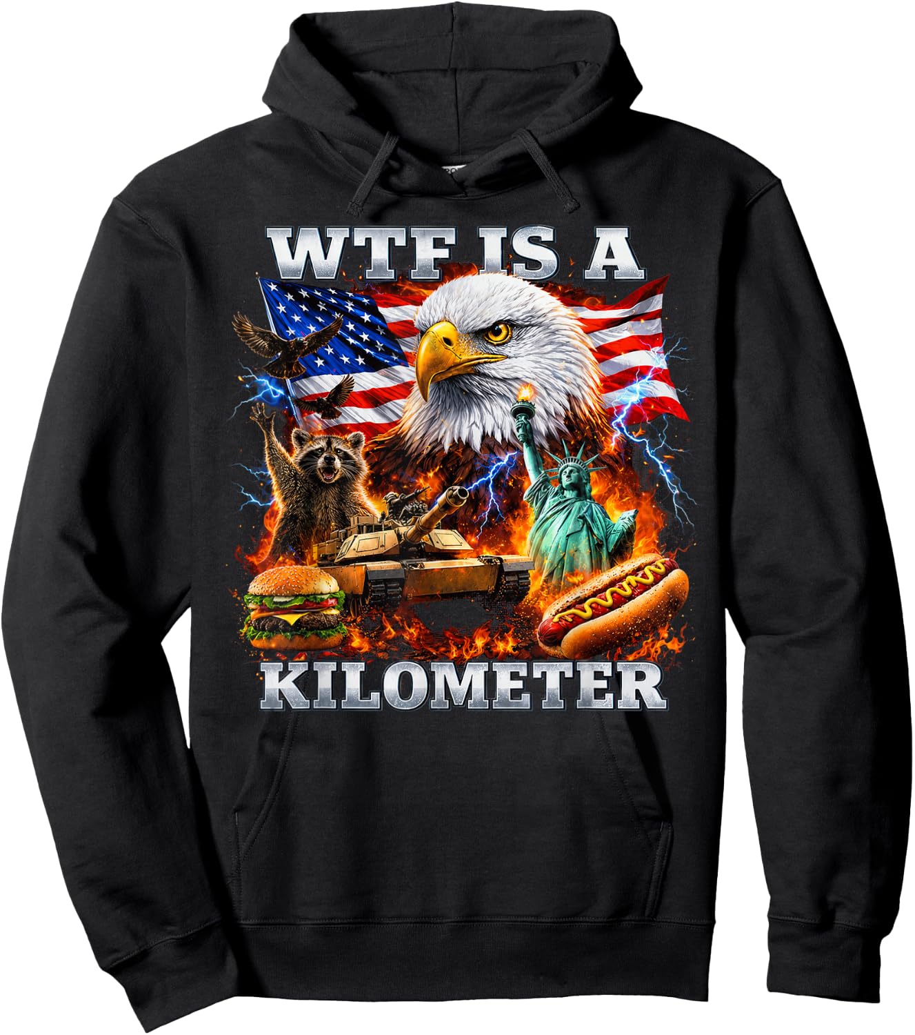 WTF is A Kilometer 4th of July Hoodie - Hoodie | Black