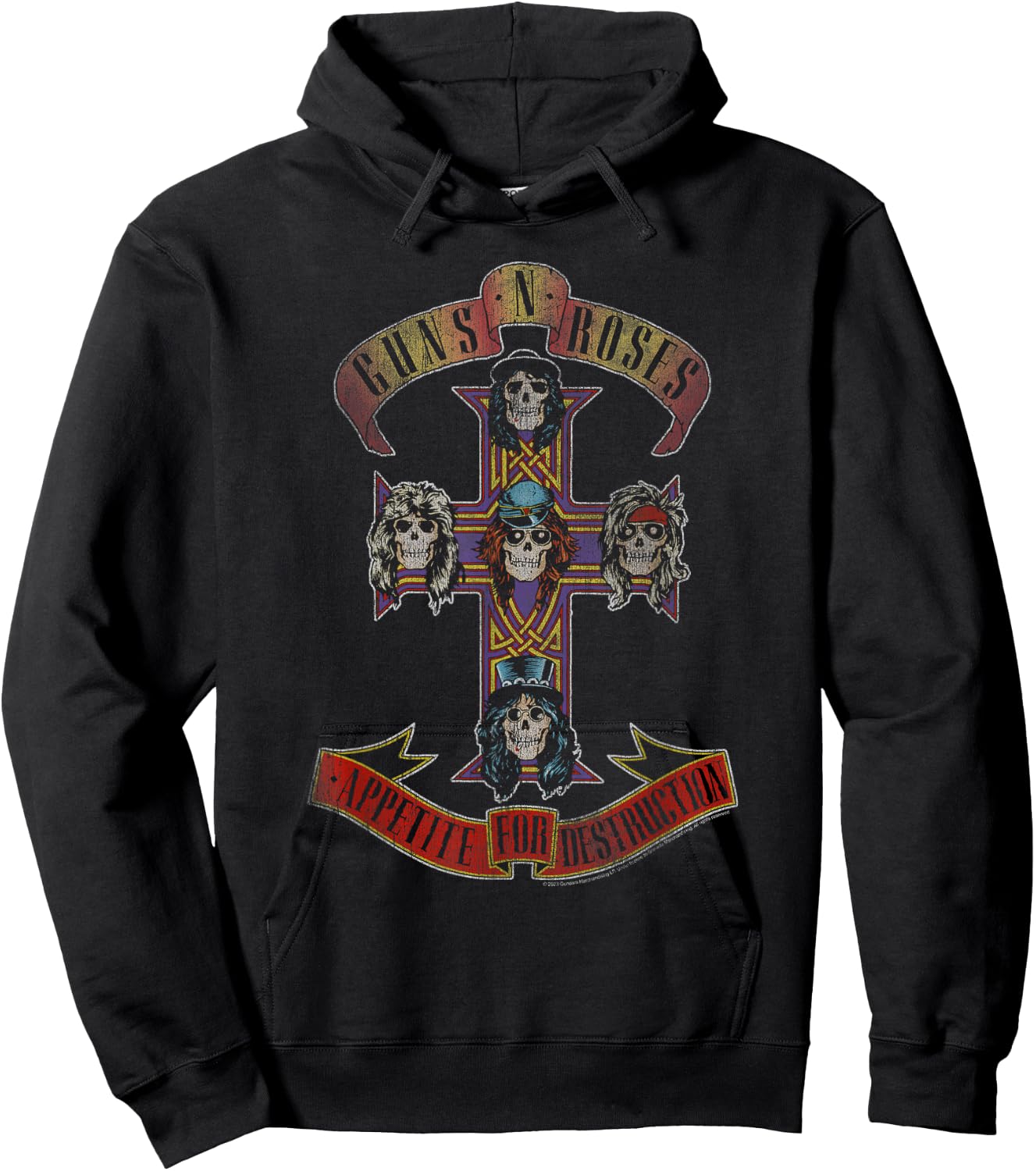 Guns 'n' Roses Appetite for Destruction Rock Music Band , black Hoodie - Hoodie | Black