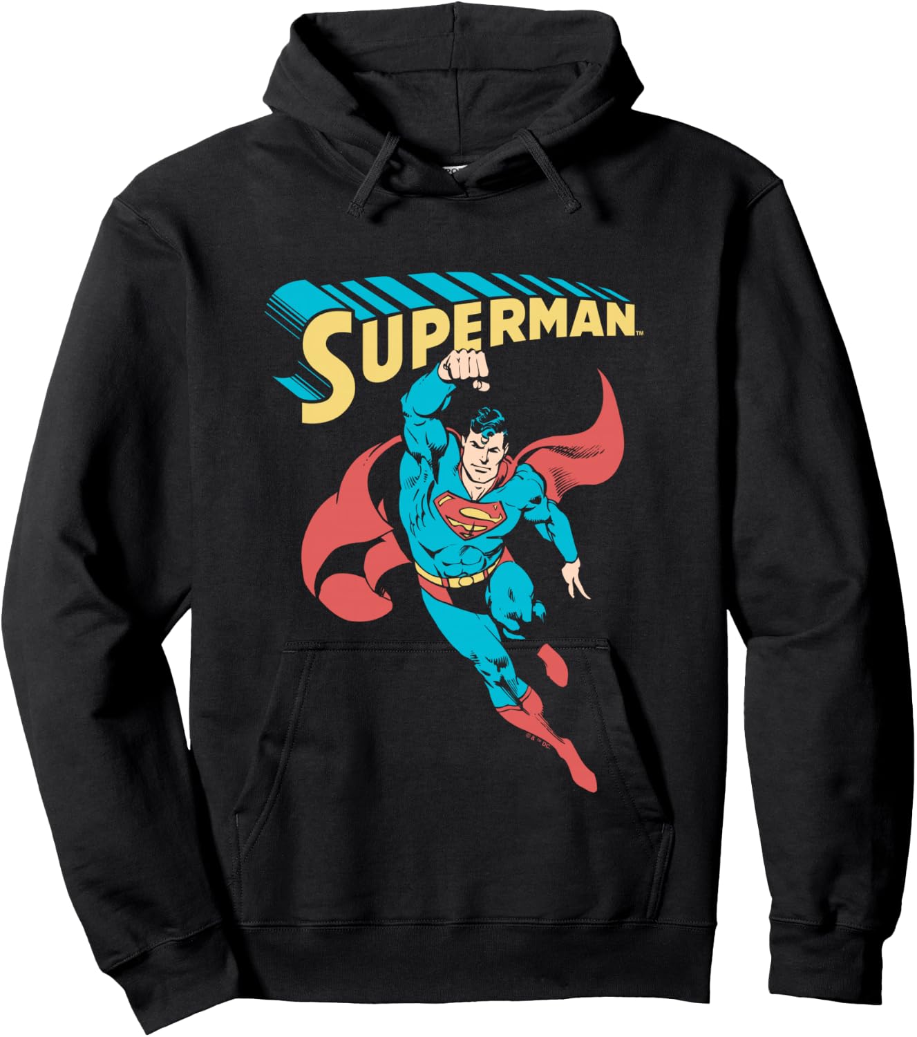 Superman Superhero , Black, S Hoodie - Hoodie | Black