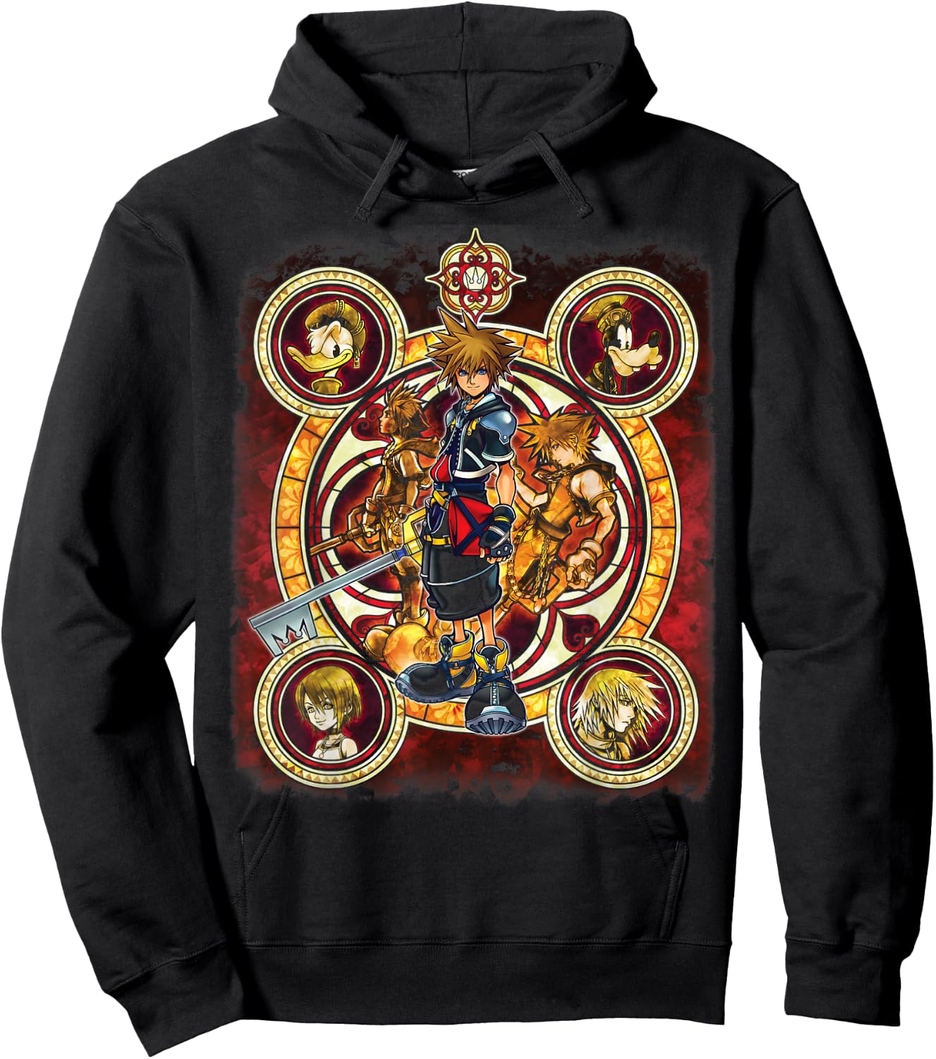Disney Kingdom Hearts Group Shot Circles Hoodie - Hoodie | Black