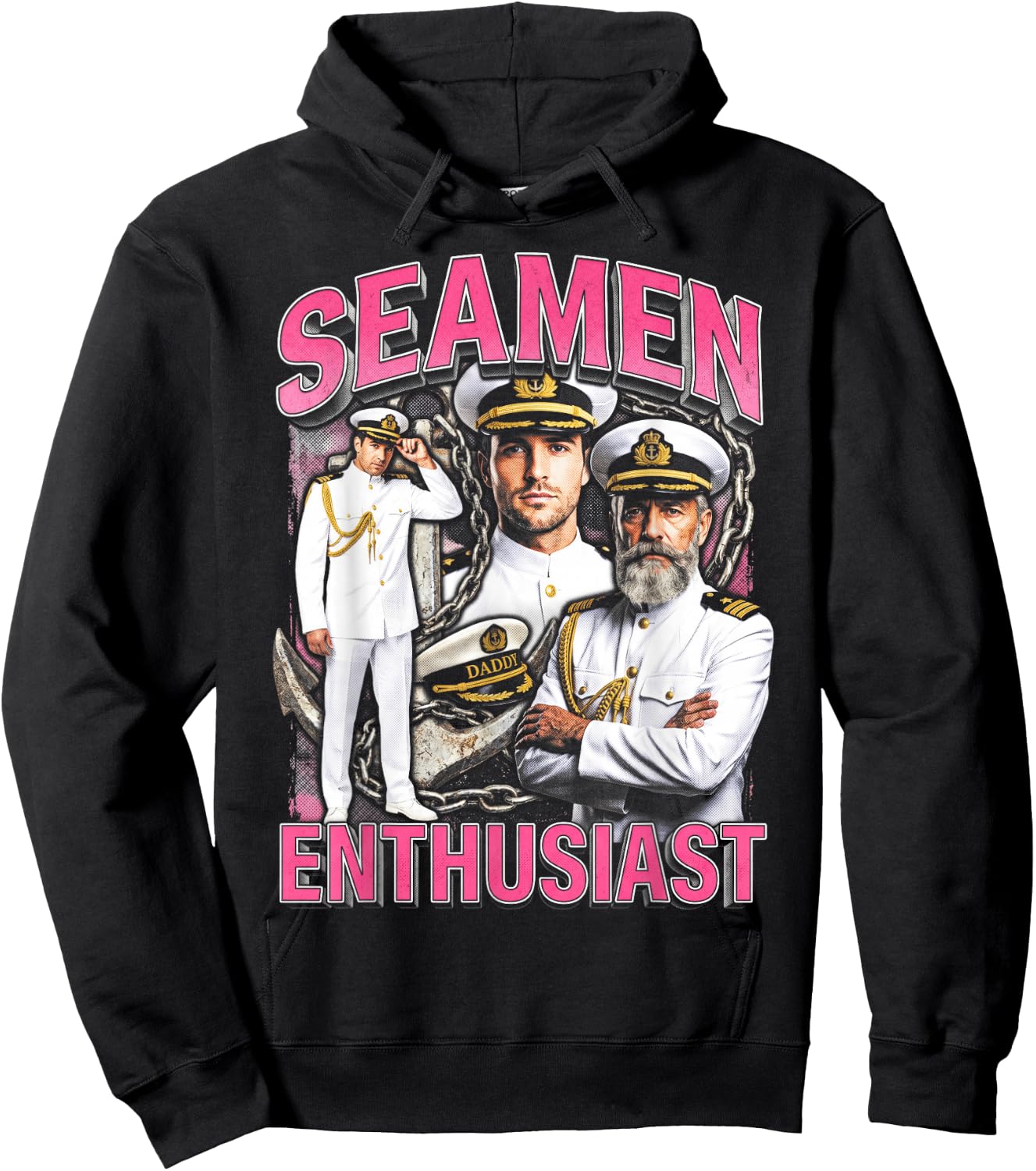 Seaman Cringe Embarrassing Funny Meme Adult Humor Unwearable Hoodie - Hoodie | Black