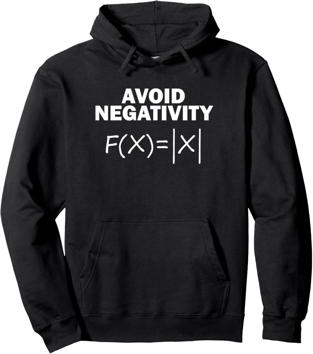 Funny Math Math Math Teacher Pi Day Avoid Negativity Manche Longue Hoodie - Hoodie | Black