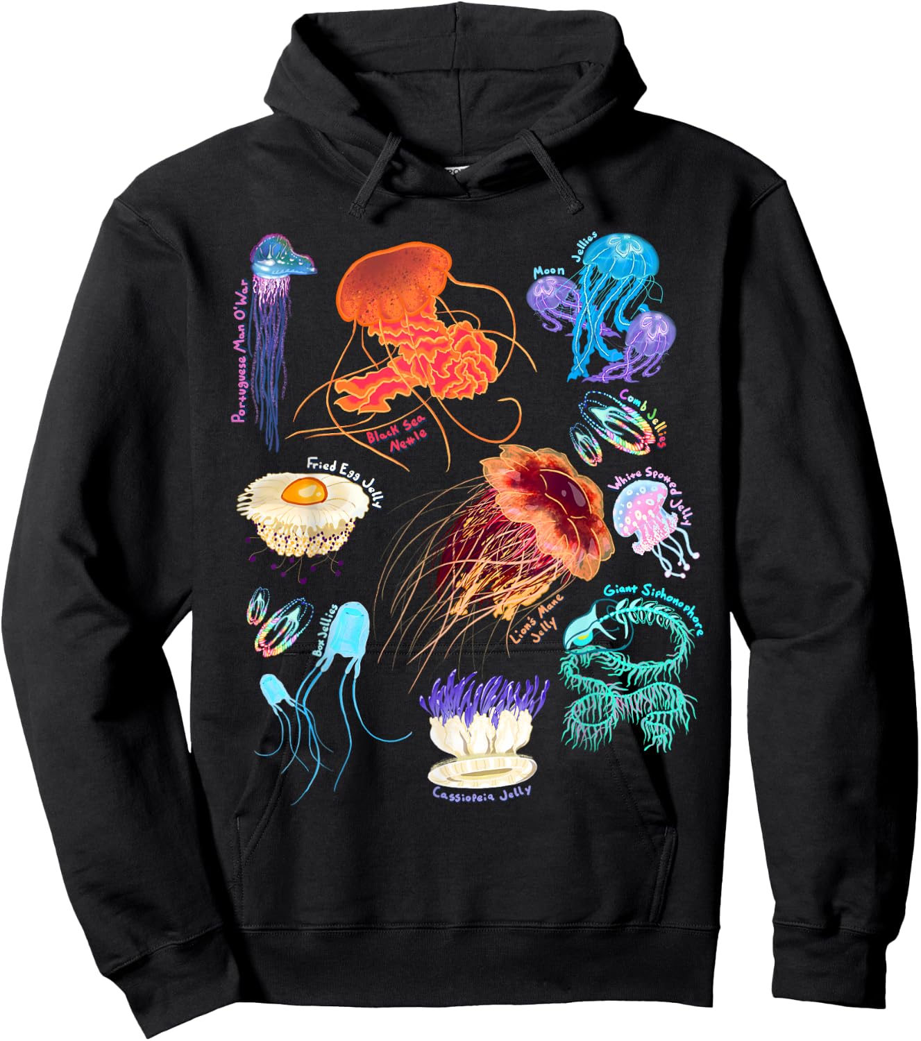 Marine Biology Jellyfish Hoodie - Hoodie | Black