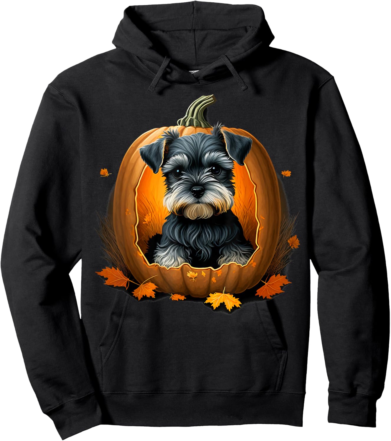 Dwarf Schnauzer costume on Miniature Schnauzer Halloween Hoodie - Hoodie | Black