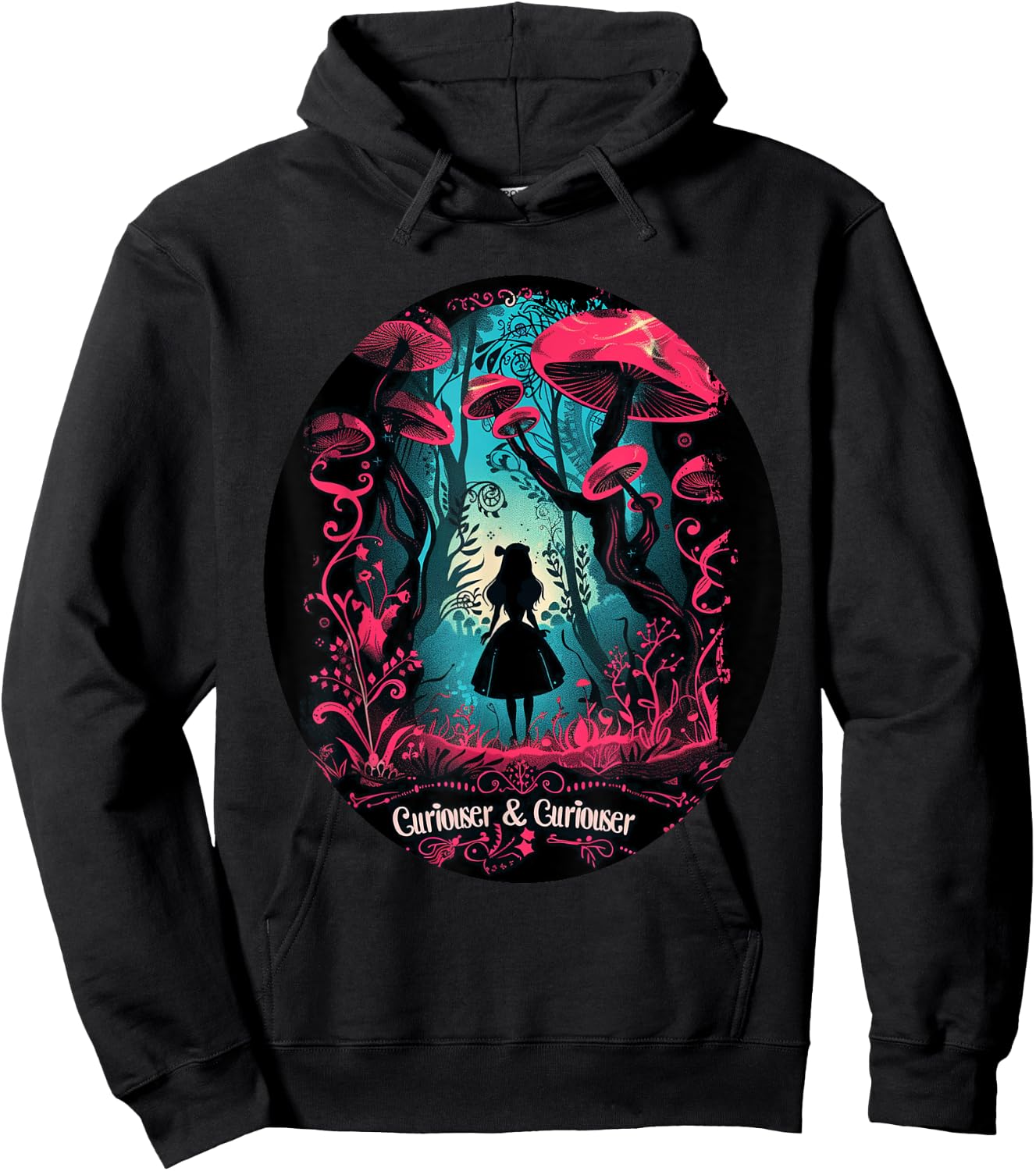 Alice in Wonderland , Black, S Hoodie - Hoodie | Black
