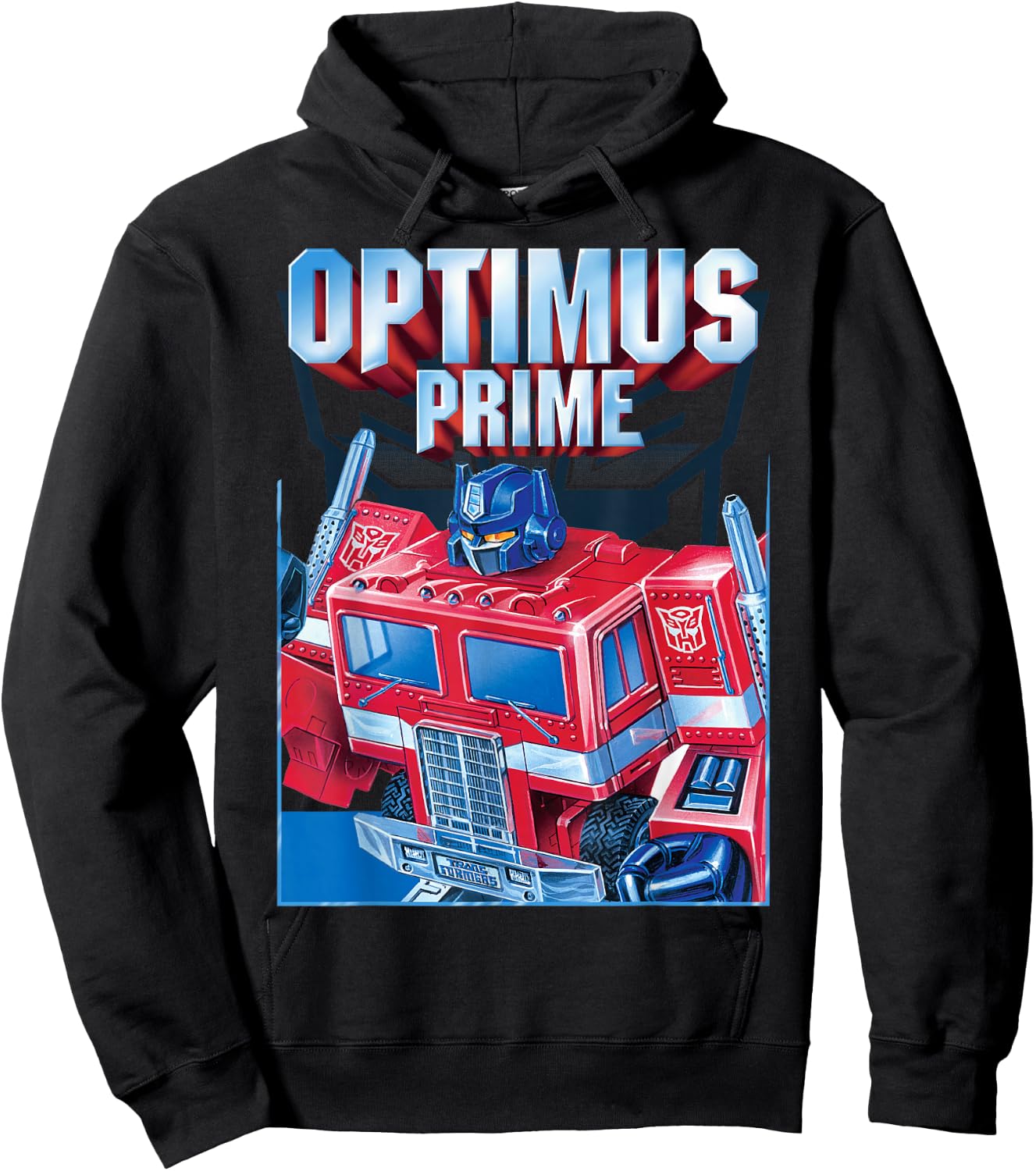 Transformers Optimus Prime Portrait Small Hoodie - Hoodie | Black