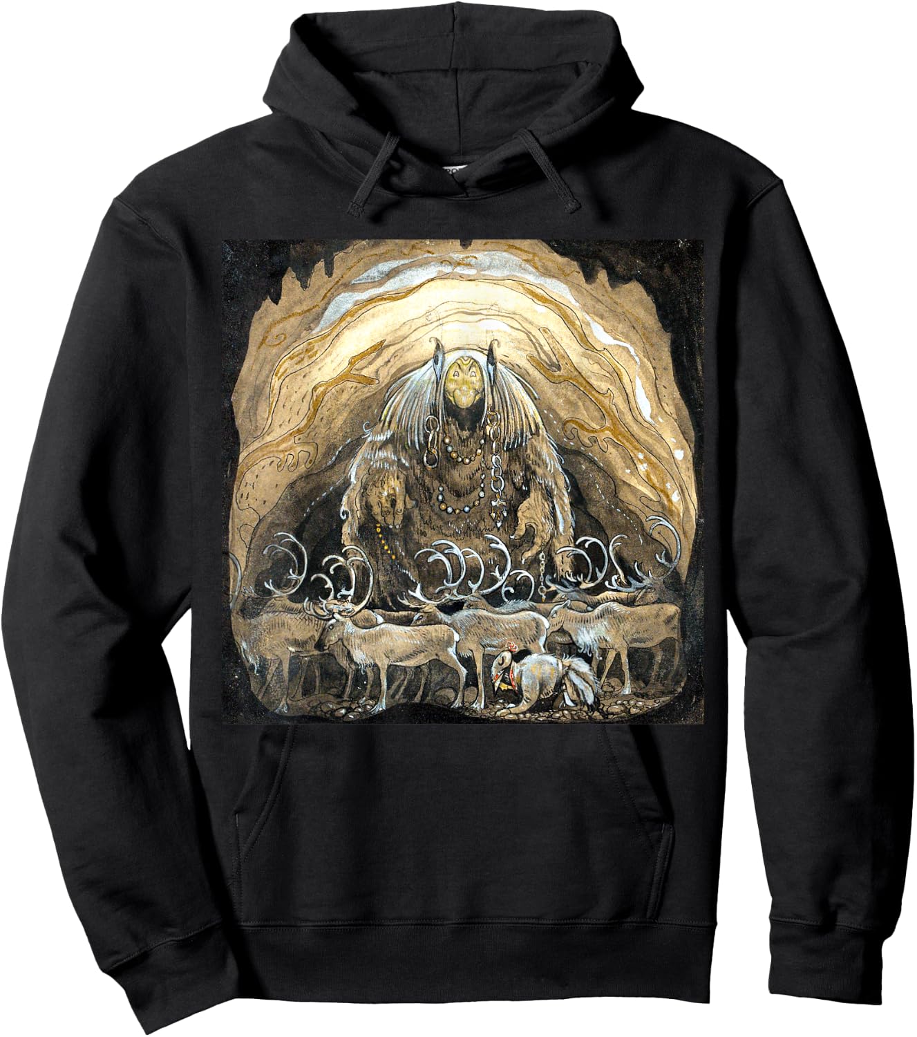 The Yule Goat John Bauer Swedish Folklore Fairy Tale Hoodie - Hoodie | Black