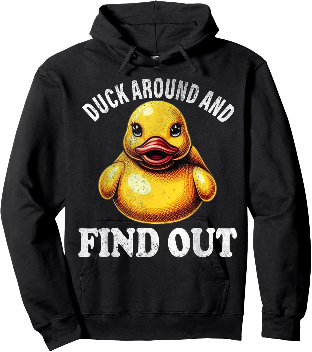 Duck Around and Find Out Funny Graphic Men Duck Lovers Hoodie - Hoodie | Black