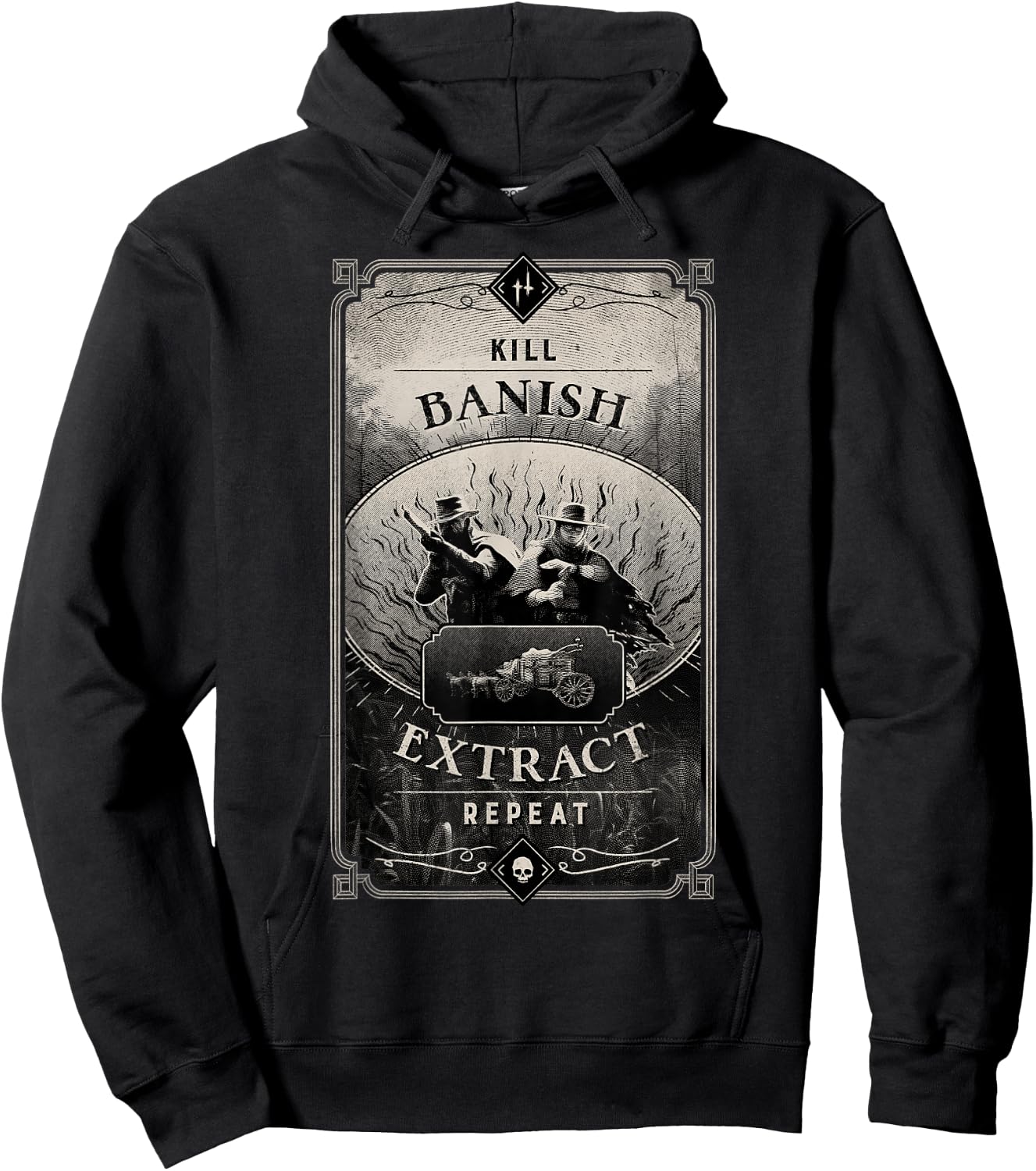 Hunt: Showdown Kill Banish Extract Repeat Hoodie - Hoodie | Black