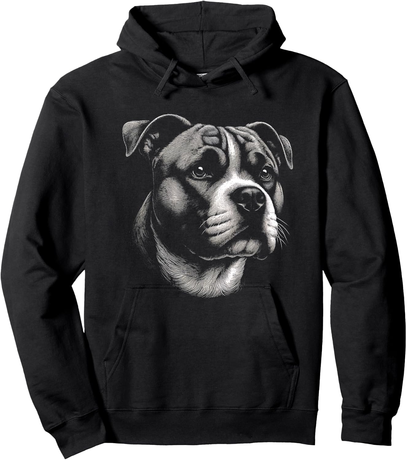 American Staffordshire Terrier Dog Art And Men Hoodie - Hoodie | Black