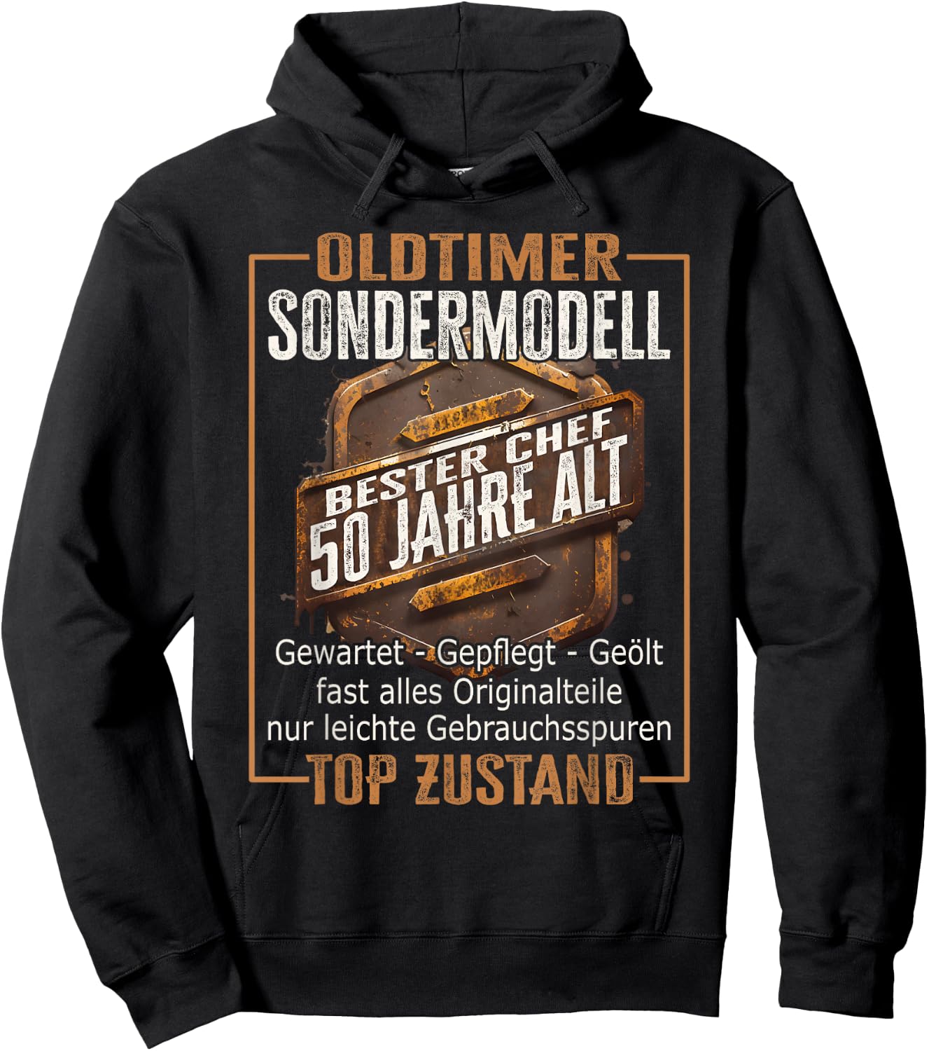 50 Geburtstag Chef Sondermodell Mann 50 Jahre Männer 50er Hoodie - Hoodie | Black