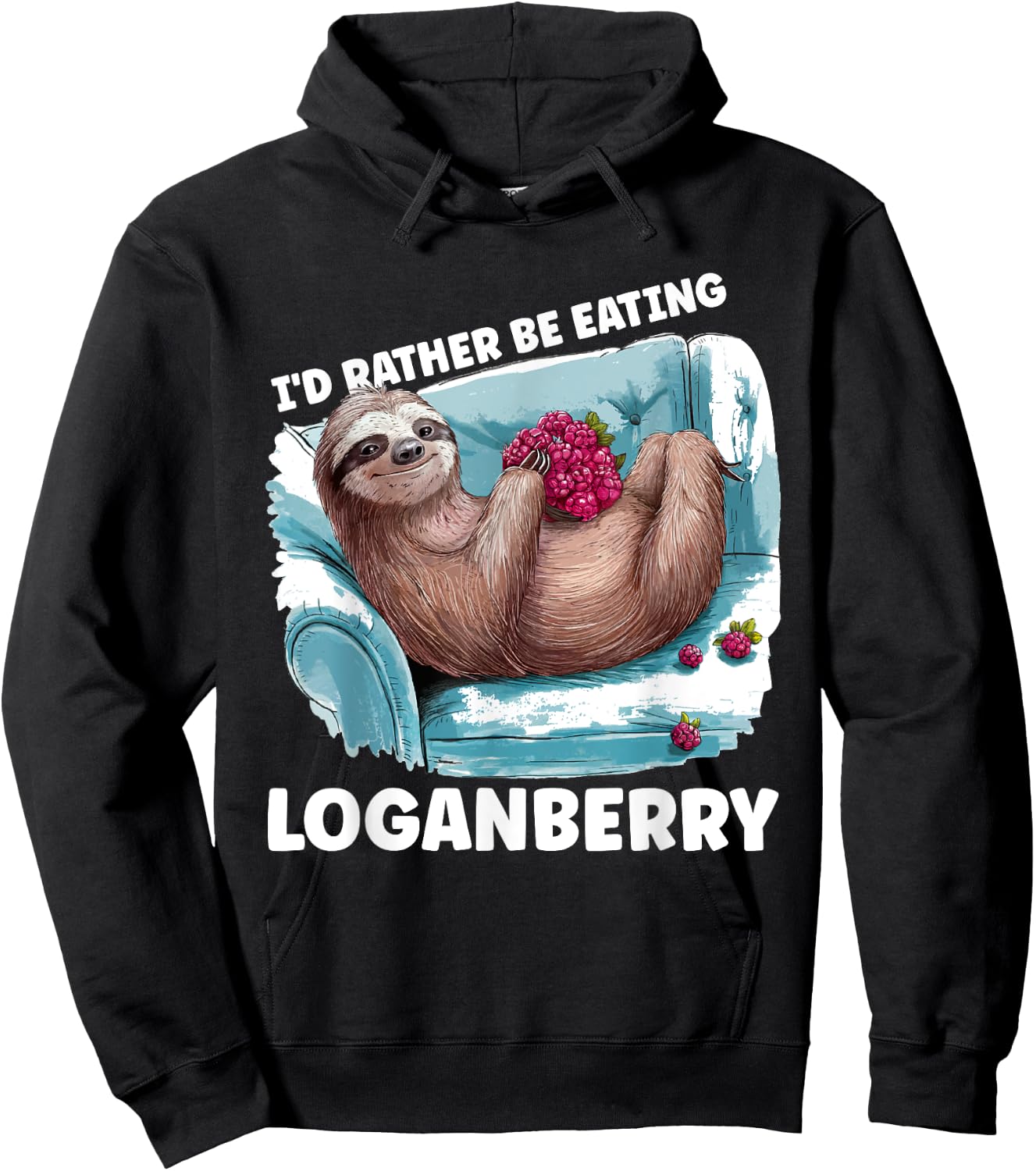 Berry Enthusiast Gardening Rather Be Eating Loganberry Hoodie - Hoodie | Black