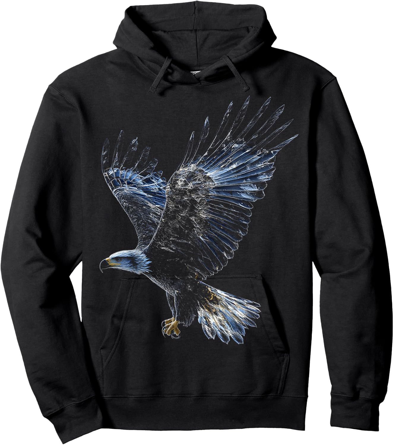 Eagle Bird Graphic Animal Art Eagle Hoodie - Hoodie | Black