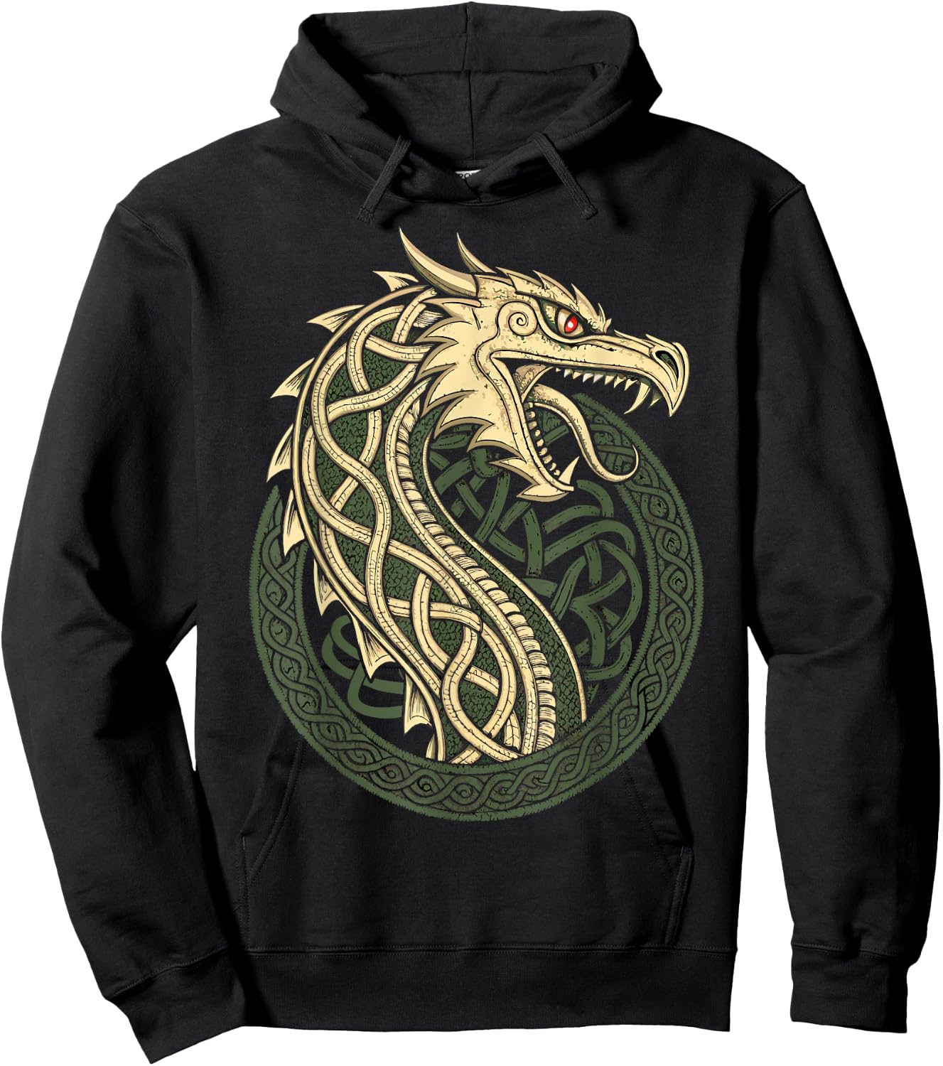 Jörmungandr The World Serpent – Norse Viking Dragon Hoodie - Hoodie | Black