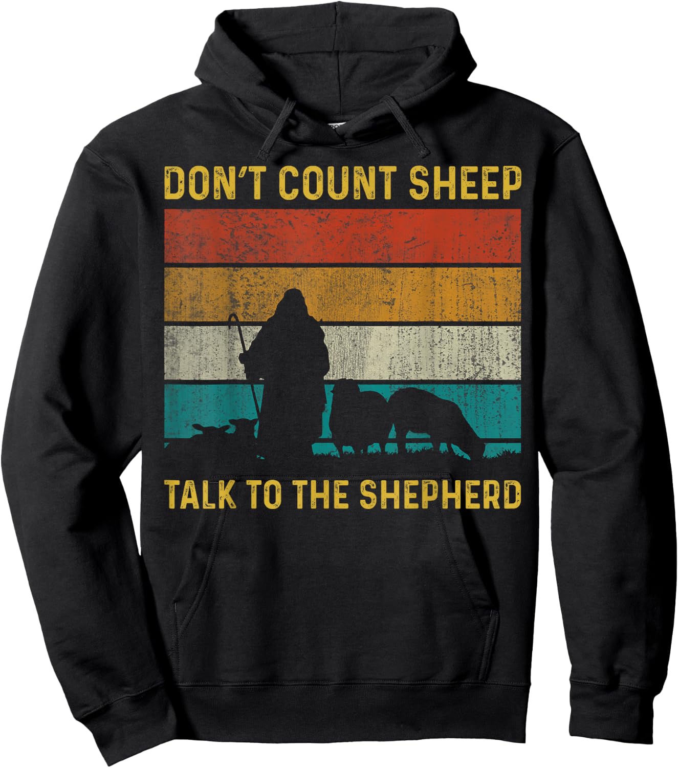 Don't Count Sheep Talk To The Shepherd Hoodie - Hoodie | Black