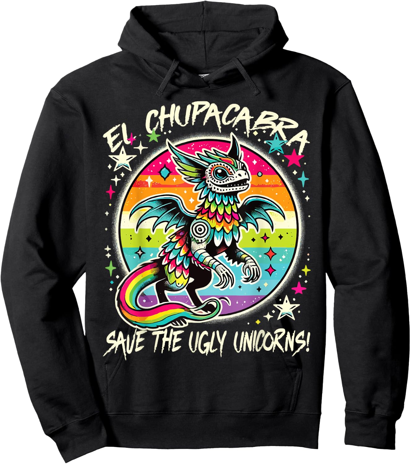 El Chupacabra Cryptid Kids Hoodie - Hoodie | Black