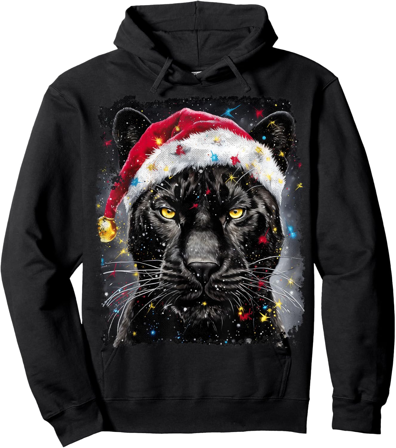 Xmas Panther Black Christmas Hoodie - Hoodie | Black