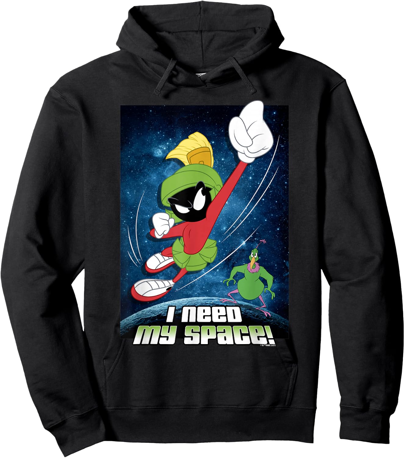 Looney Tunes Marvin & Instant Martian Need Space Poster Hoodie - Hoodie | Black
