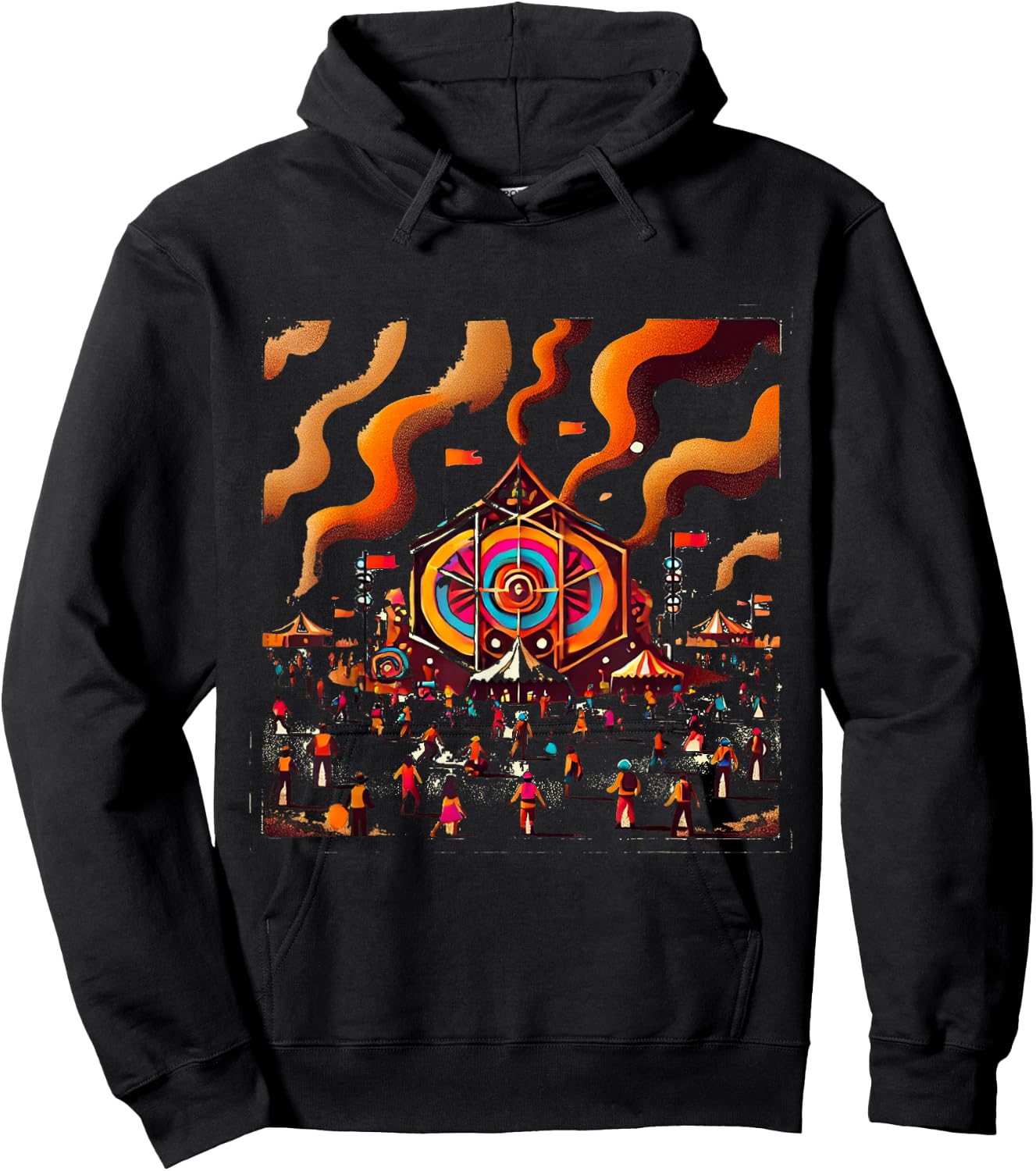 Burning Man , Black, S Hoodie - Hoodie | Black
