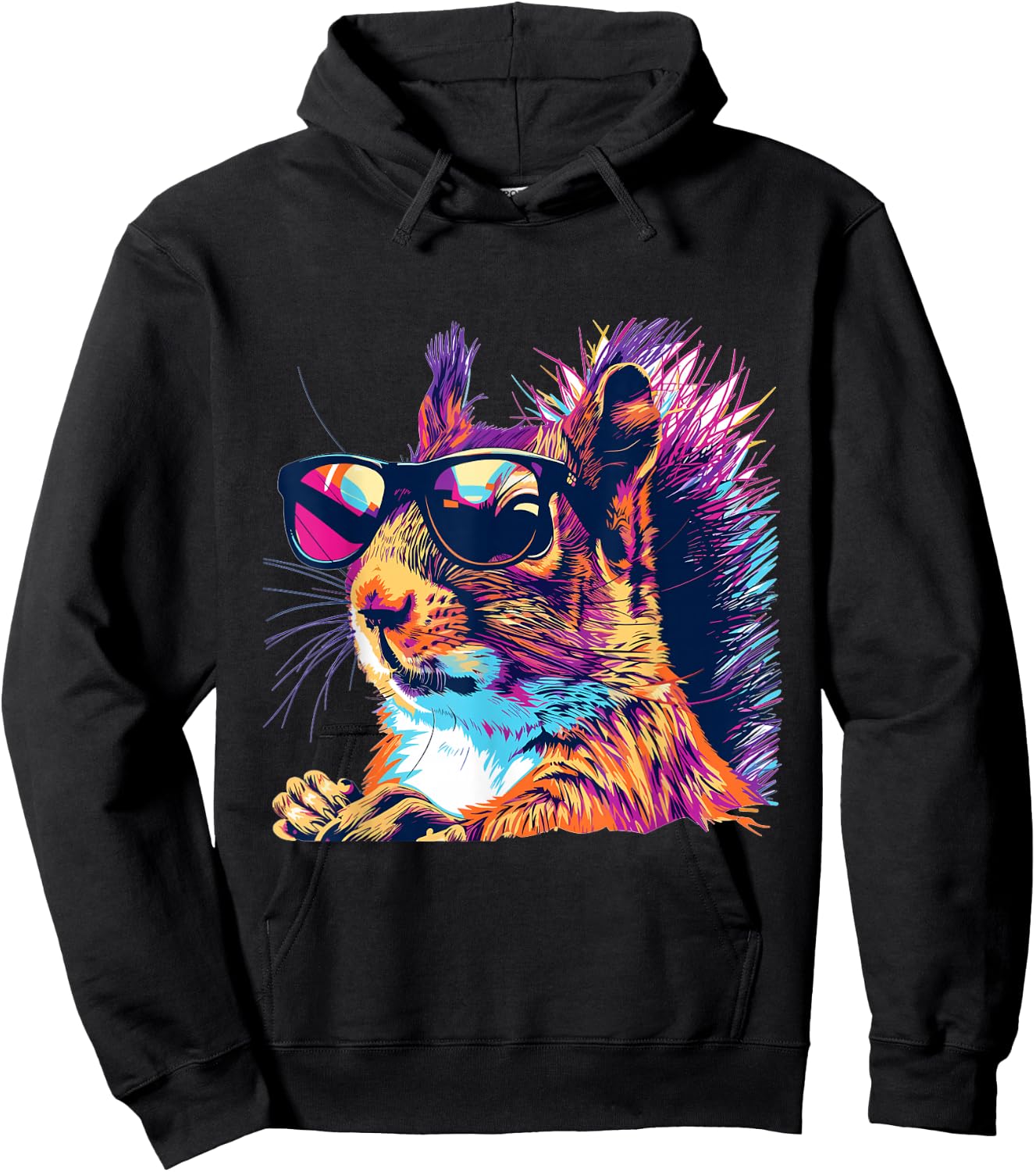 Squirrel Animal Lover Graphic Hoodie - Hoodie | Black