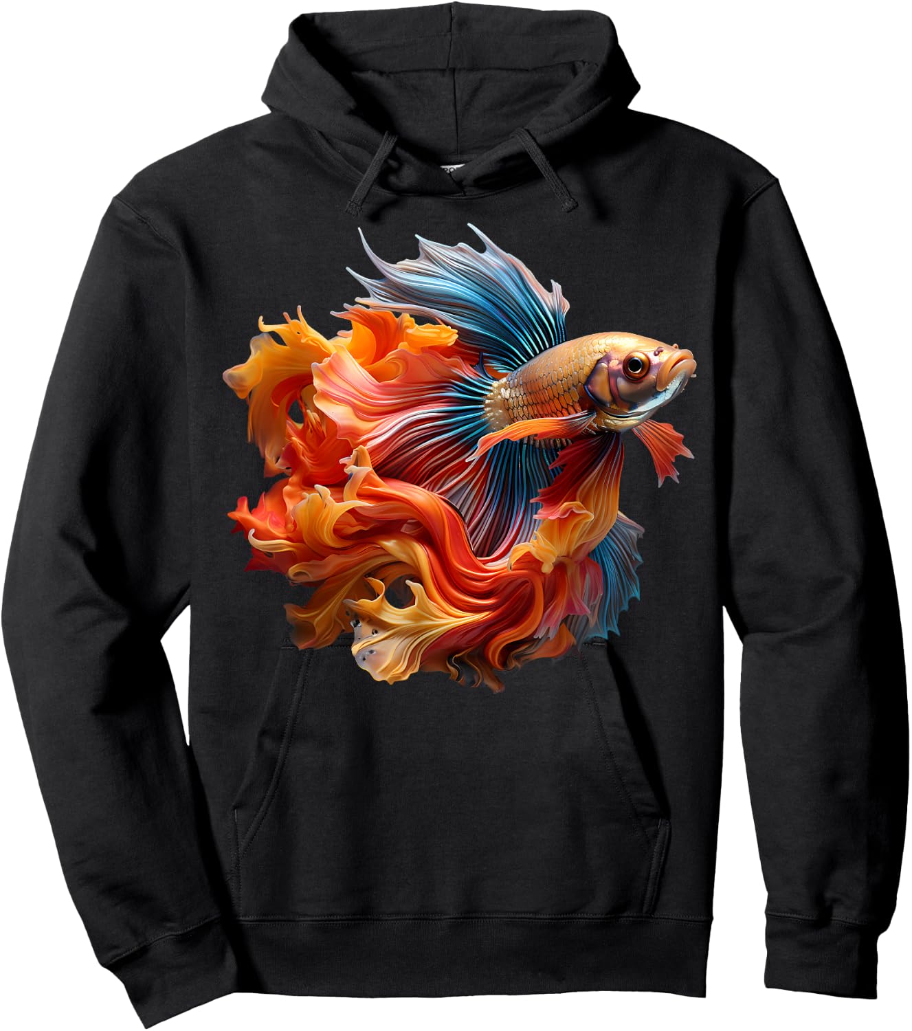 Fish Makes Life Betta Siamese Betta Aquascaping Hoodie - Hoodie | Black