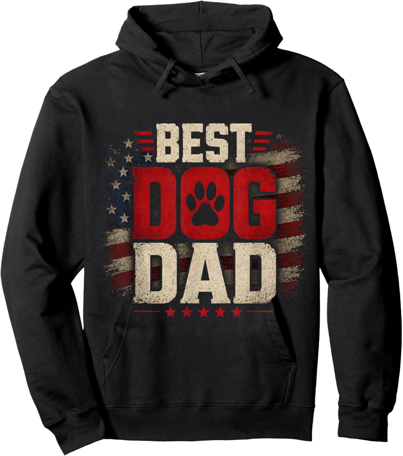 Funny Dad Fathers Day Dog Dad Hoodie - Hoodie | Black