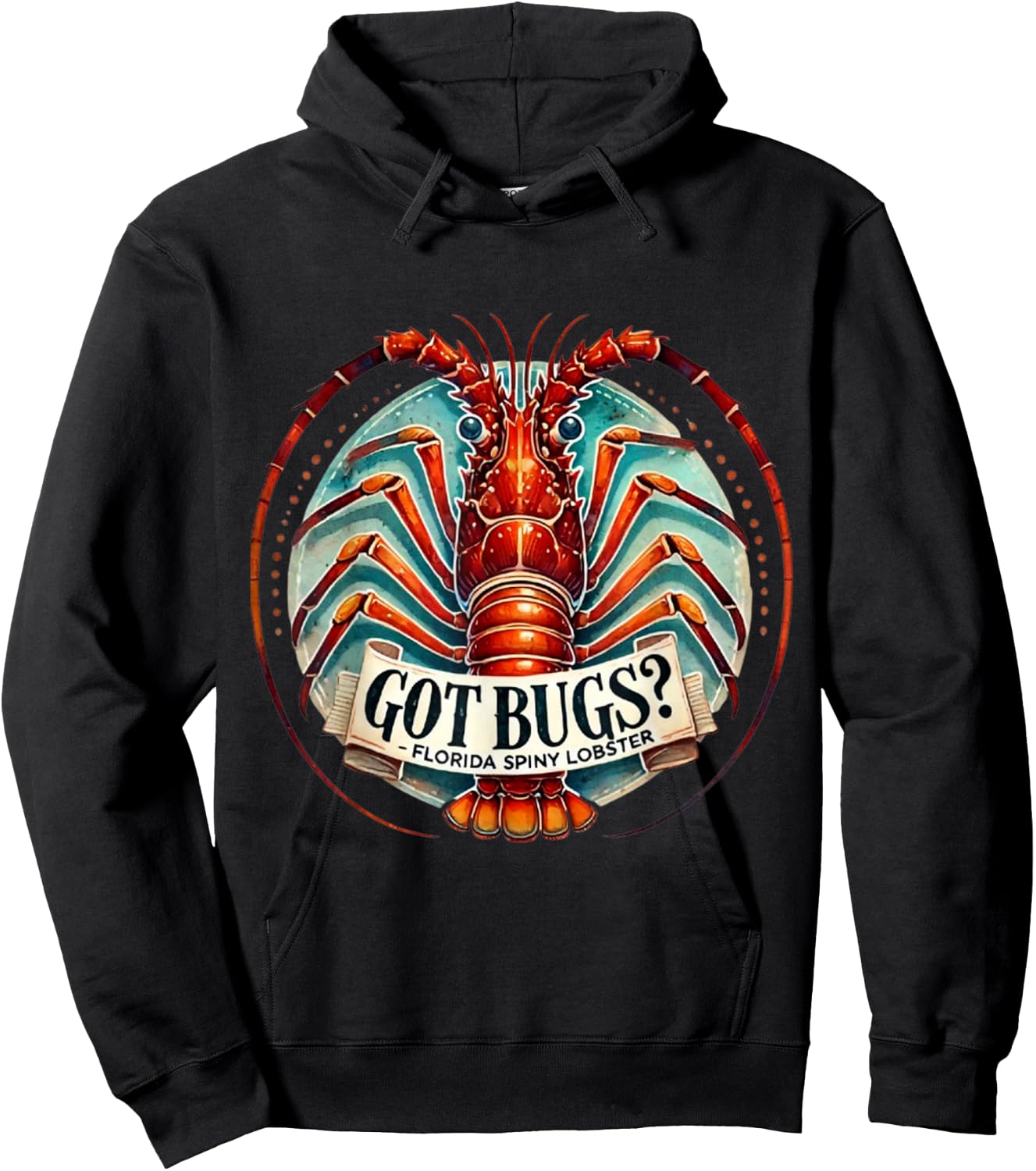 Got Bugs? Florida Keys Spiny Lobster Hoodie - Hoodie | Black