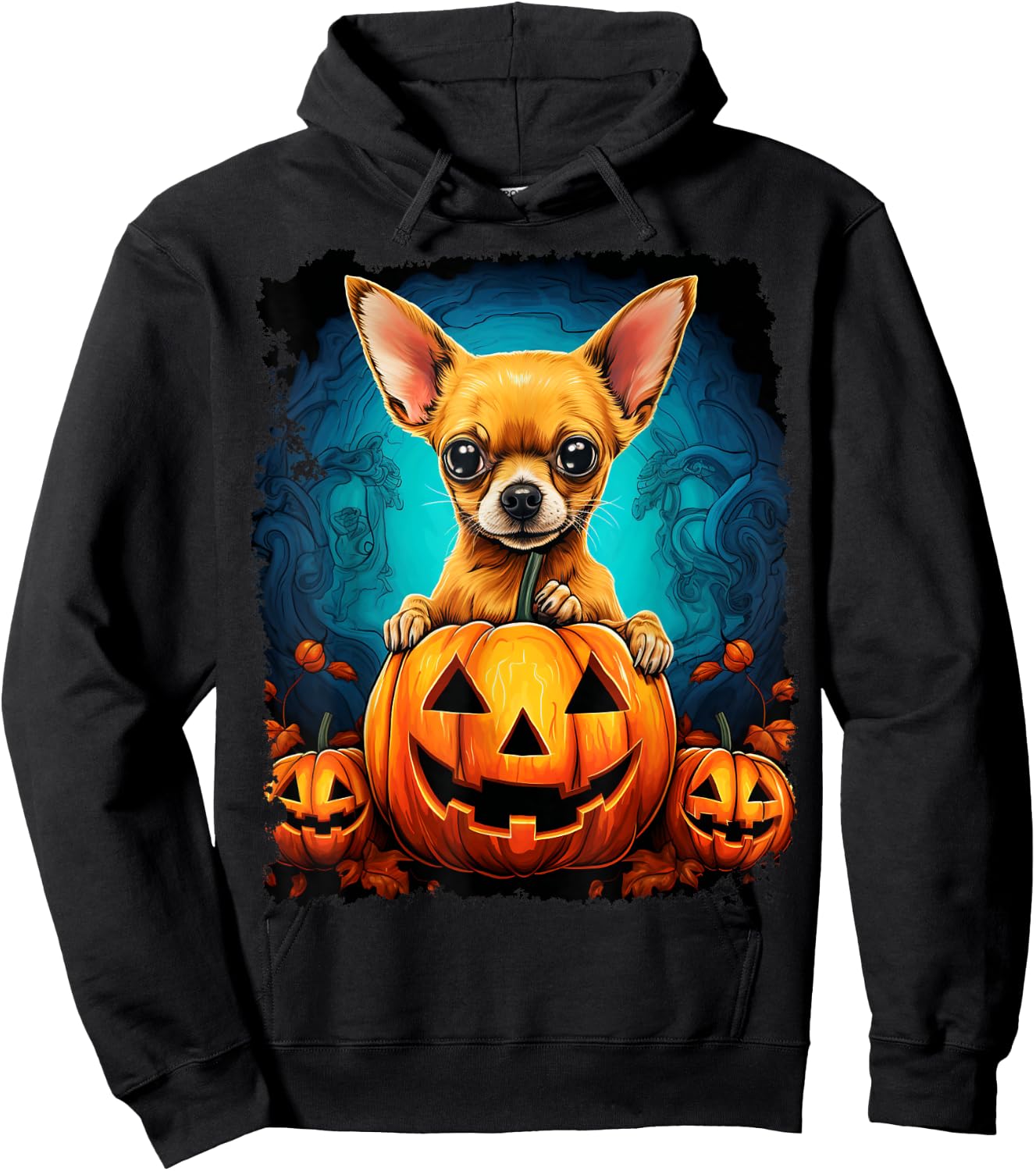 Pop Art Dog Chihuahua Halloween Women Kids Hoodie - Hoodie | Black