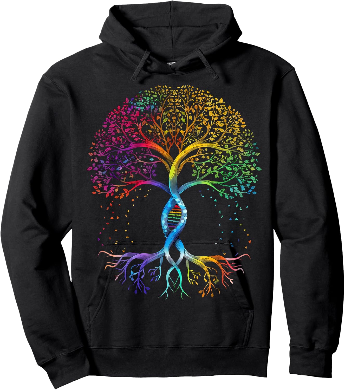 Rainbow Tree of Life LGBTQ Pride Flag Ally Lesbian Gay Trans Hoodie - Hoodie | Black