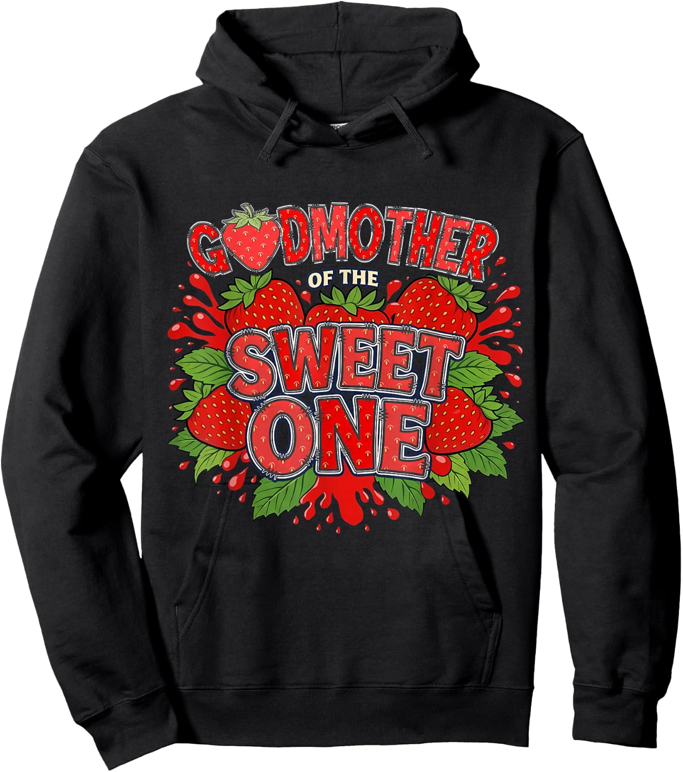 Godmother of The Berry Sweet One First Birthday Hoodie - Hoodie | Black
