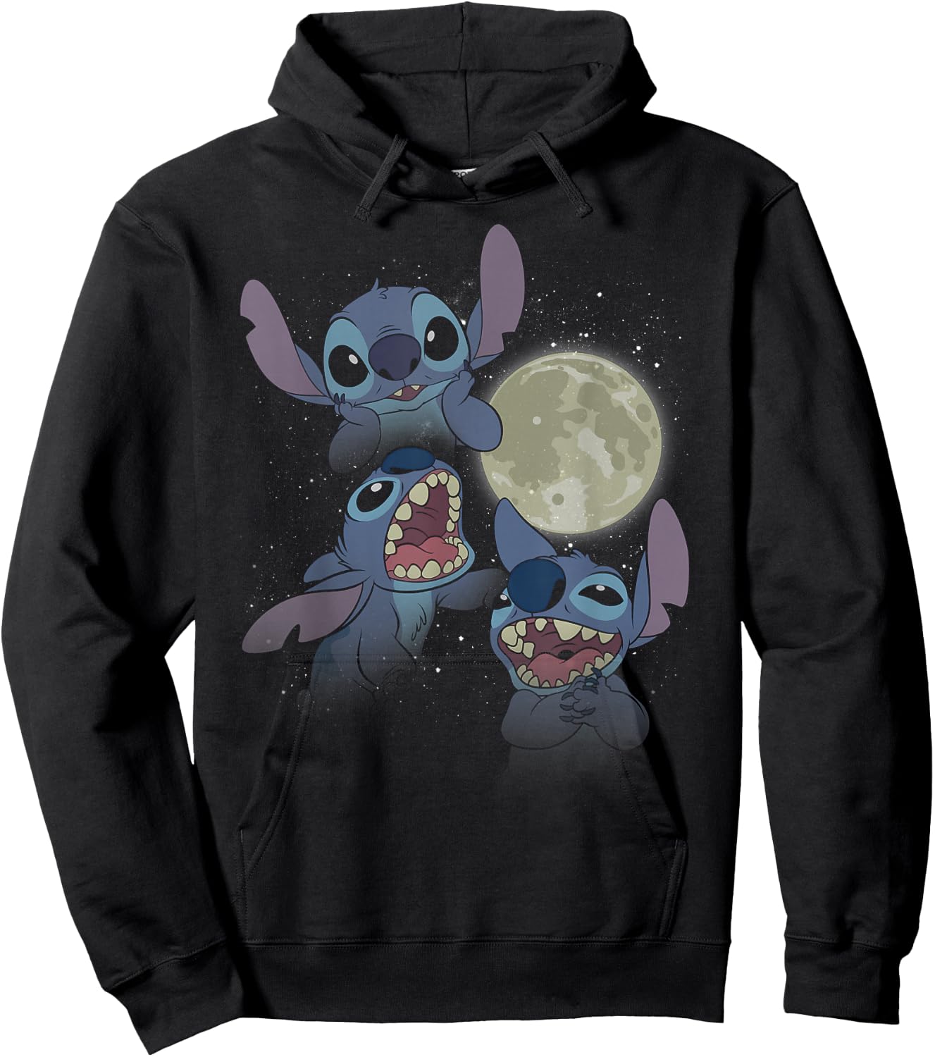 Disney Lilo & Stitch Moonlight Collage Hoodie - Hoodie | Black