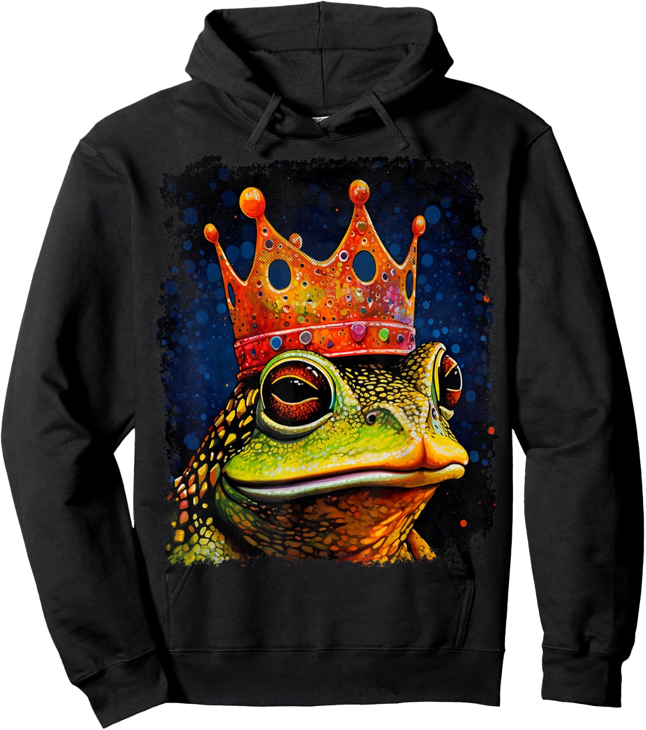 Vintage Toad Frog King Queen Hoodie - Hoodie | Black