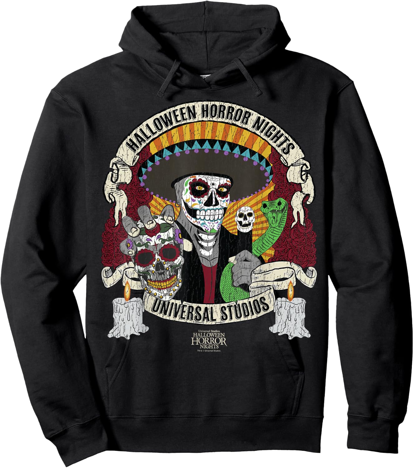 Halloween Horror Nights HHN Dia De Los Muertos Hoodie - Hoodie | Black