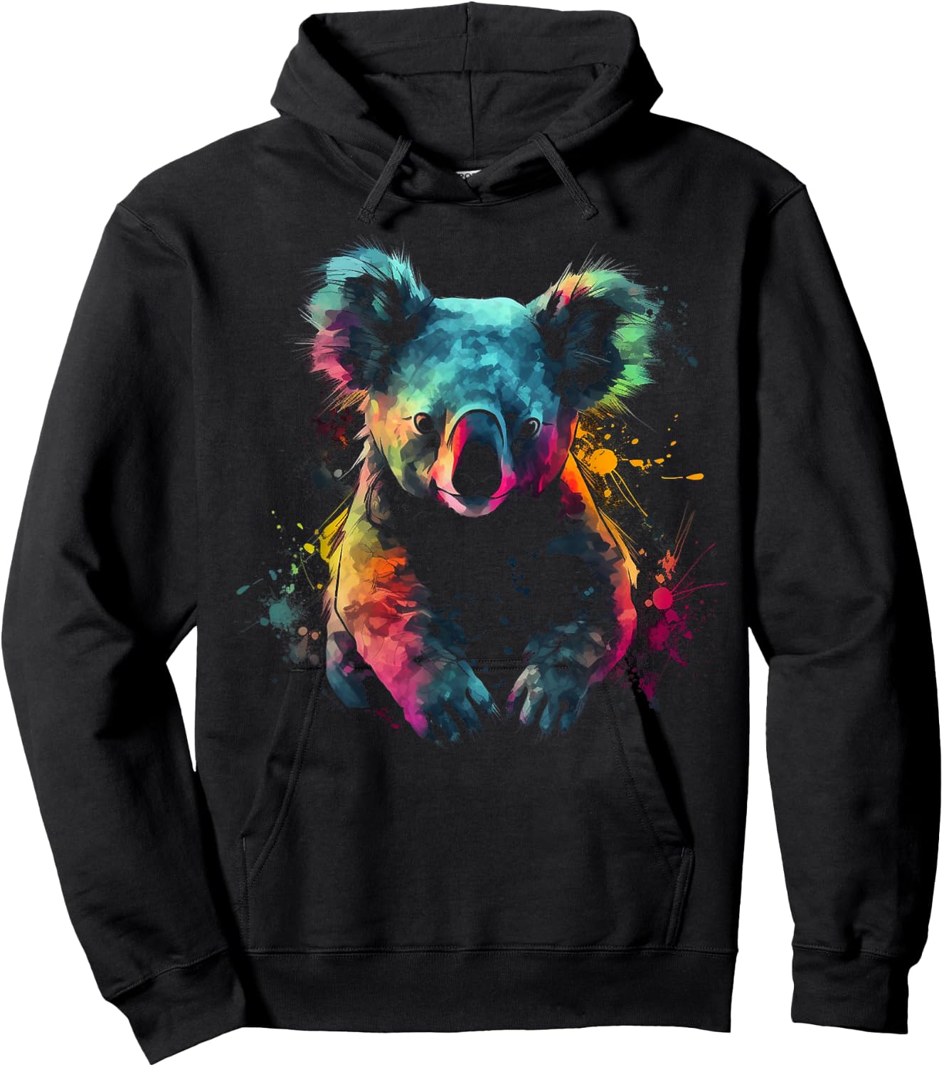 Koala Bunt Kunstwerk - Tiermotiv Kunst Tier Koala Hoodie - Hoodie | Black