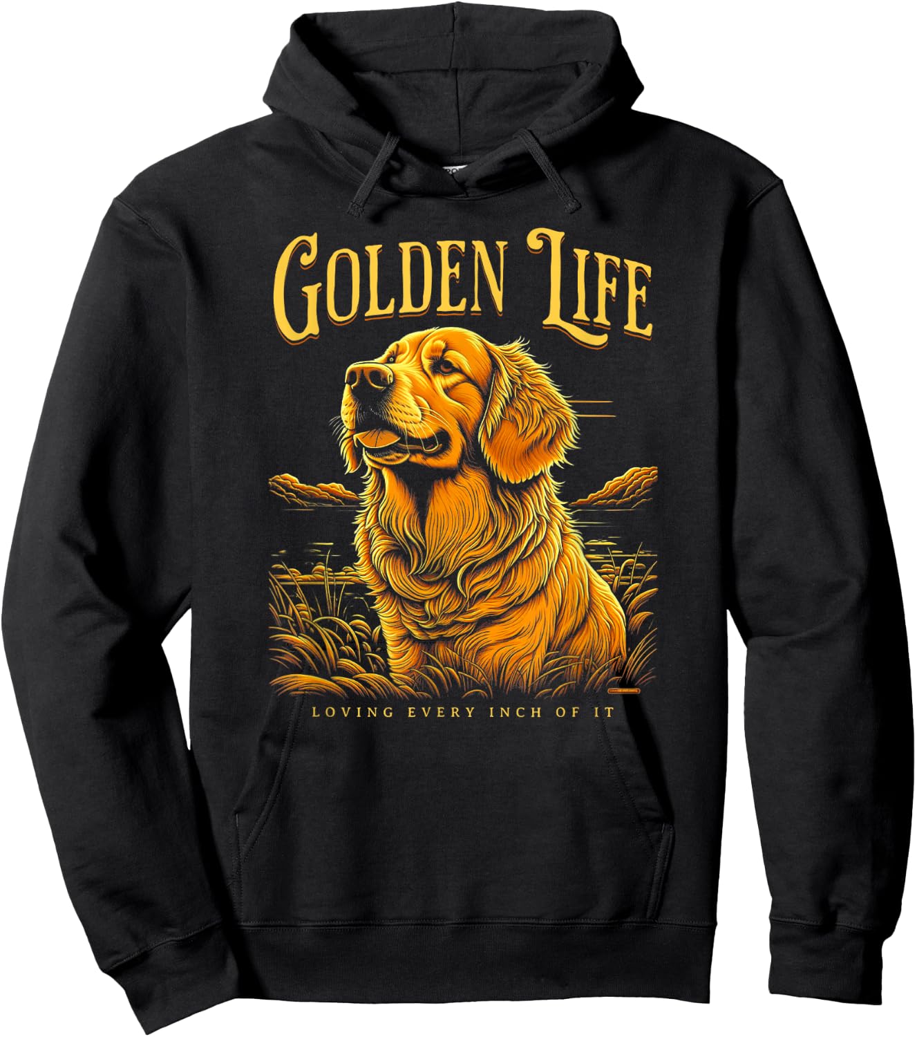 Life is golden Golden Retriever dog Lover Golden Life Hoodie - Hoodie | Black