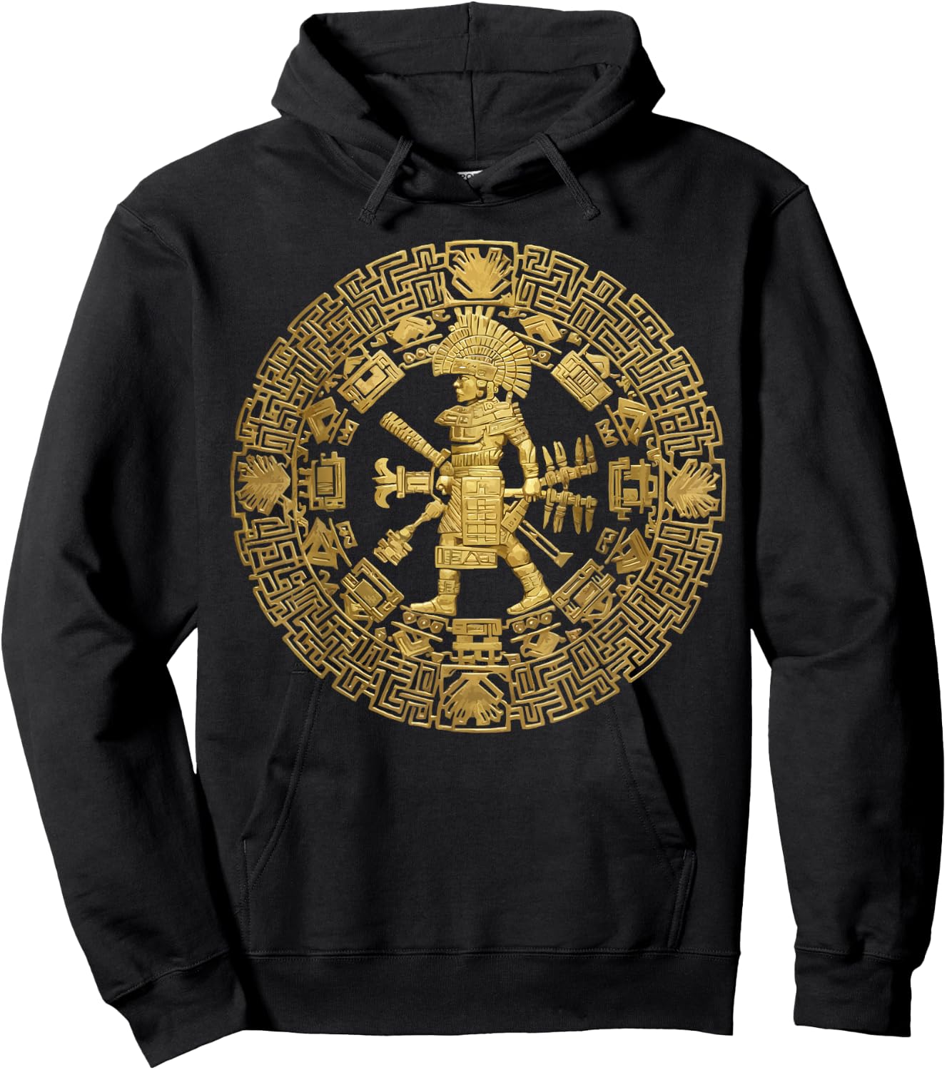 Aztec Calendar Mayan Indigenous Mexican Aztec Jaguar Hoodie - Hoodie | Black