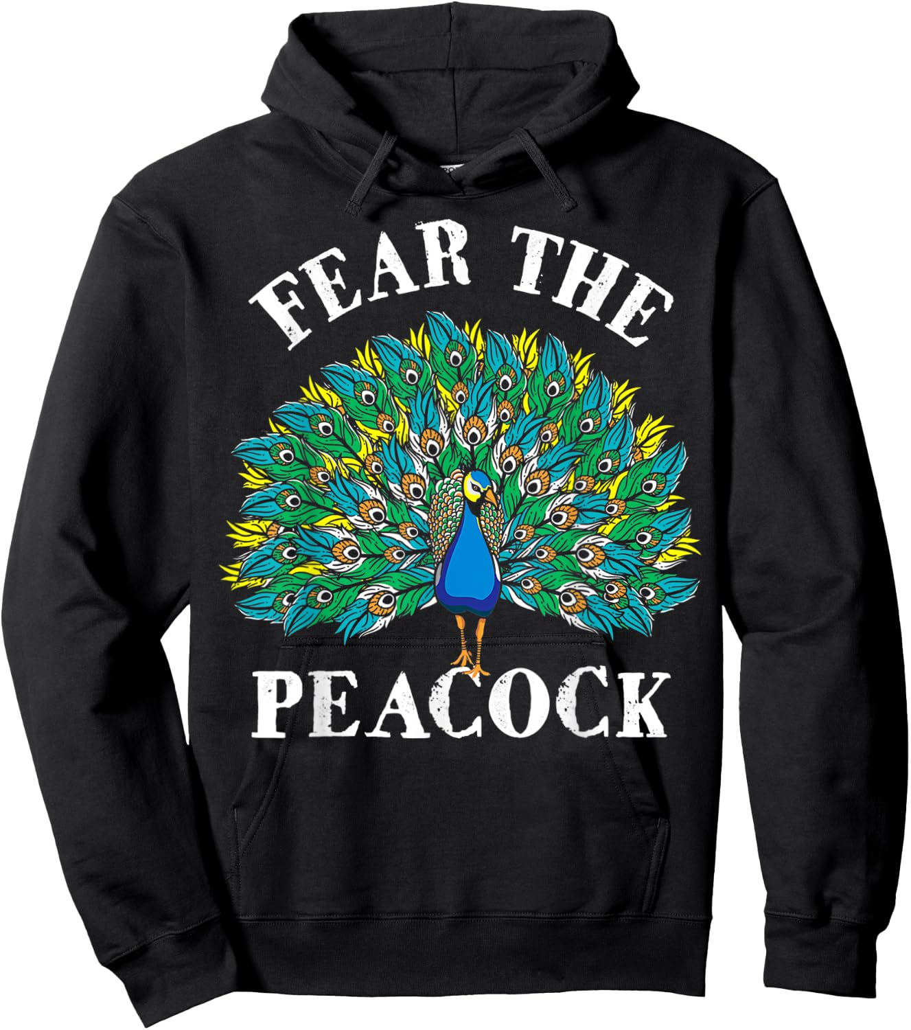 Fear The Peacock - Zookeeper Ornithologist Bird Lover Hoodie - Hoodie | Black
