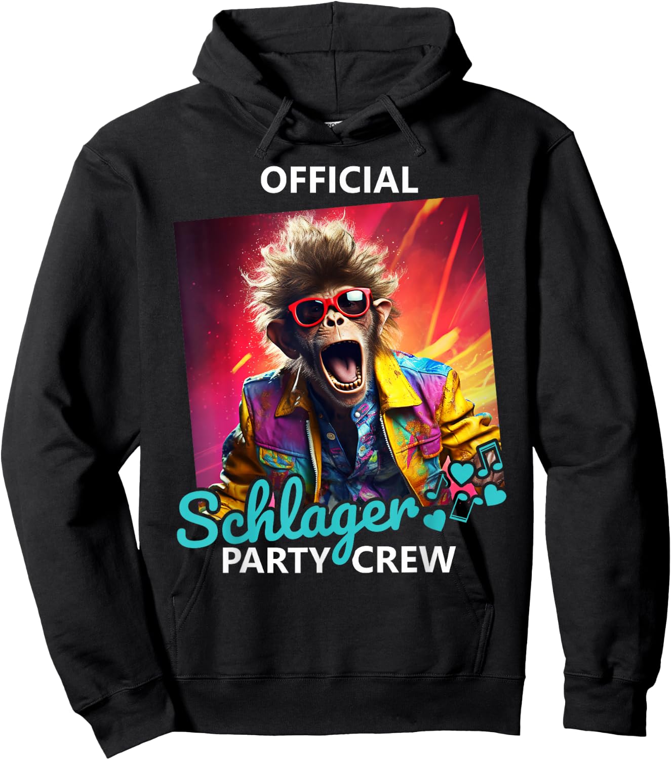 PARTY HASE Outfits für Party und Kneipentour Official Schlager Party Crew Hoodie - Hoodie | Black