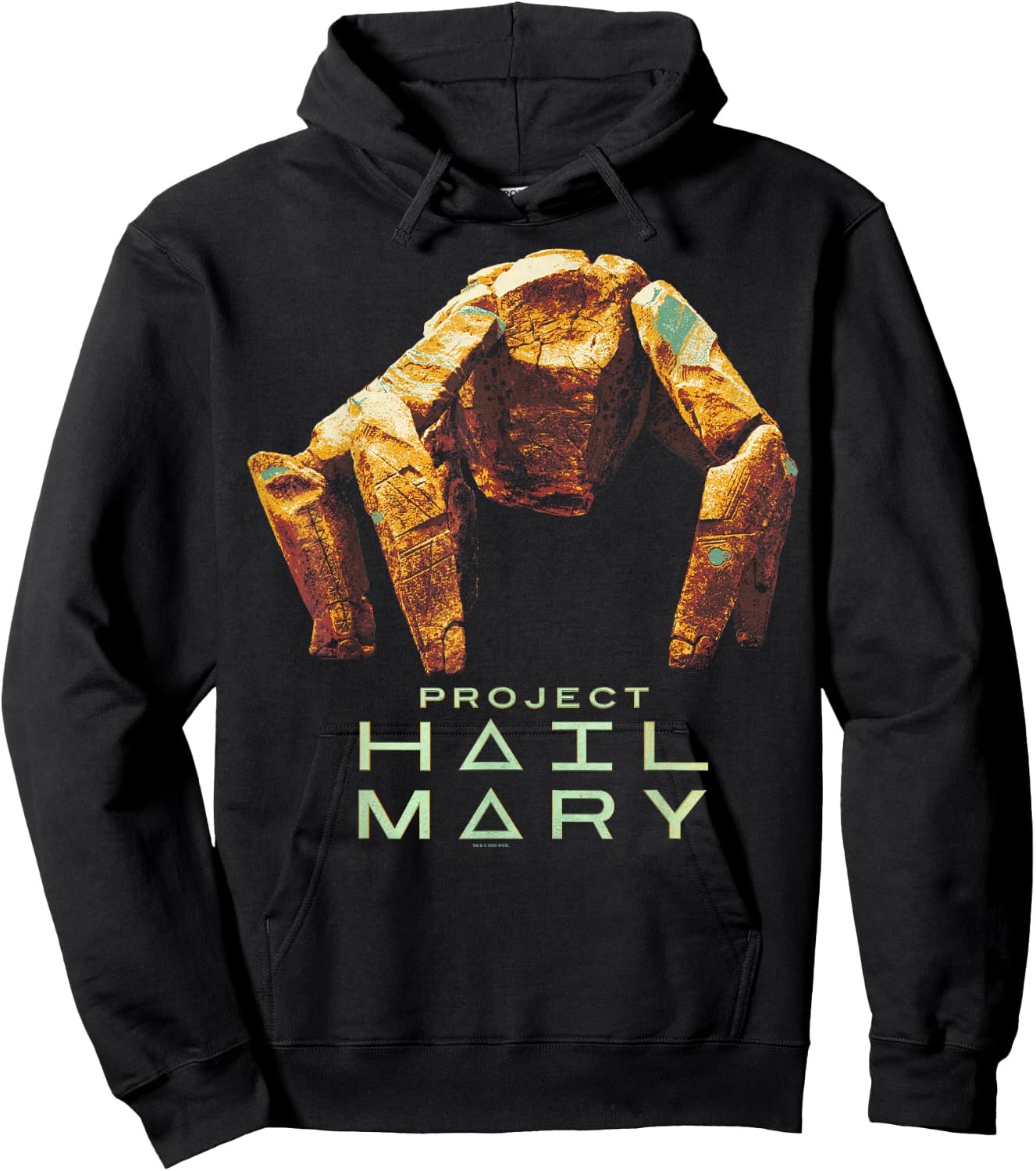Project Hail Mary Rocky The Alien Distressed Portrait Hoodie - Hoodie | Black