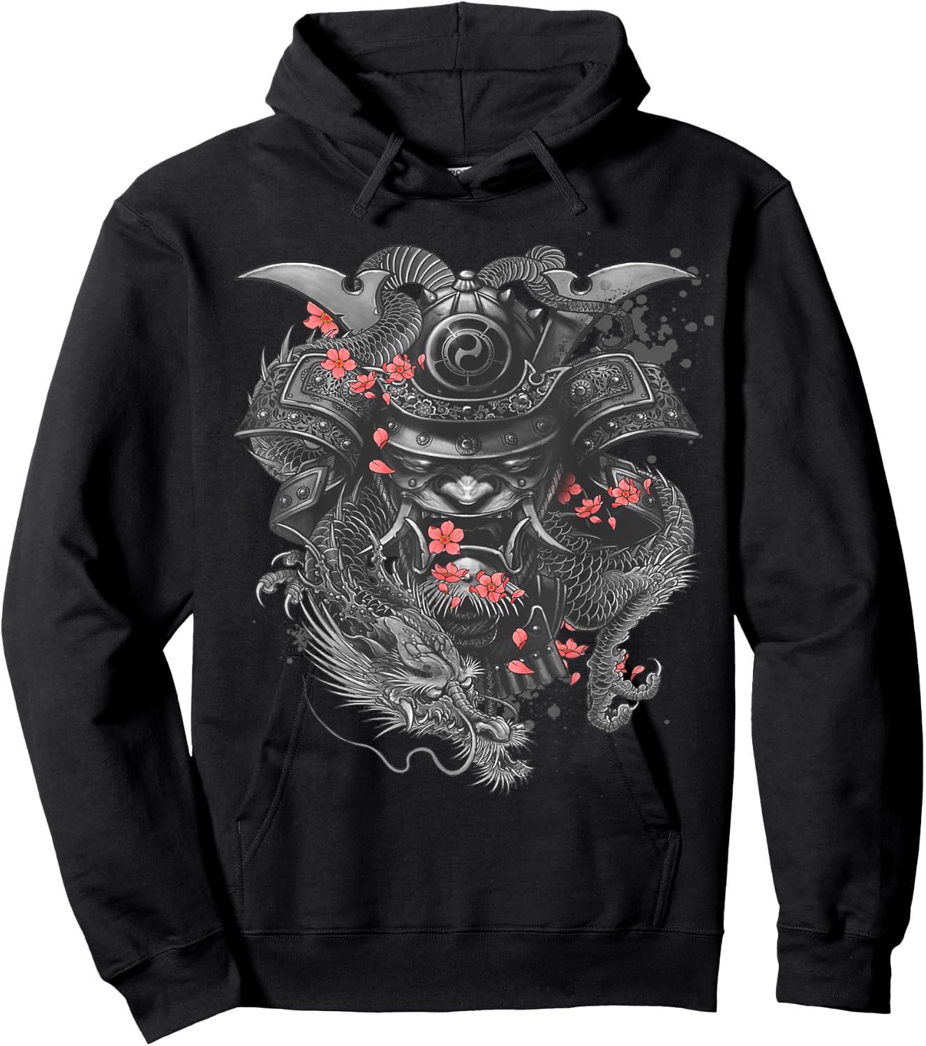 Samurai Warrior Japanese Bushido Dragon Oni Knight Gift Hoodie - Hoodie | Black