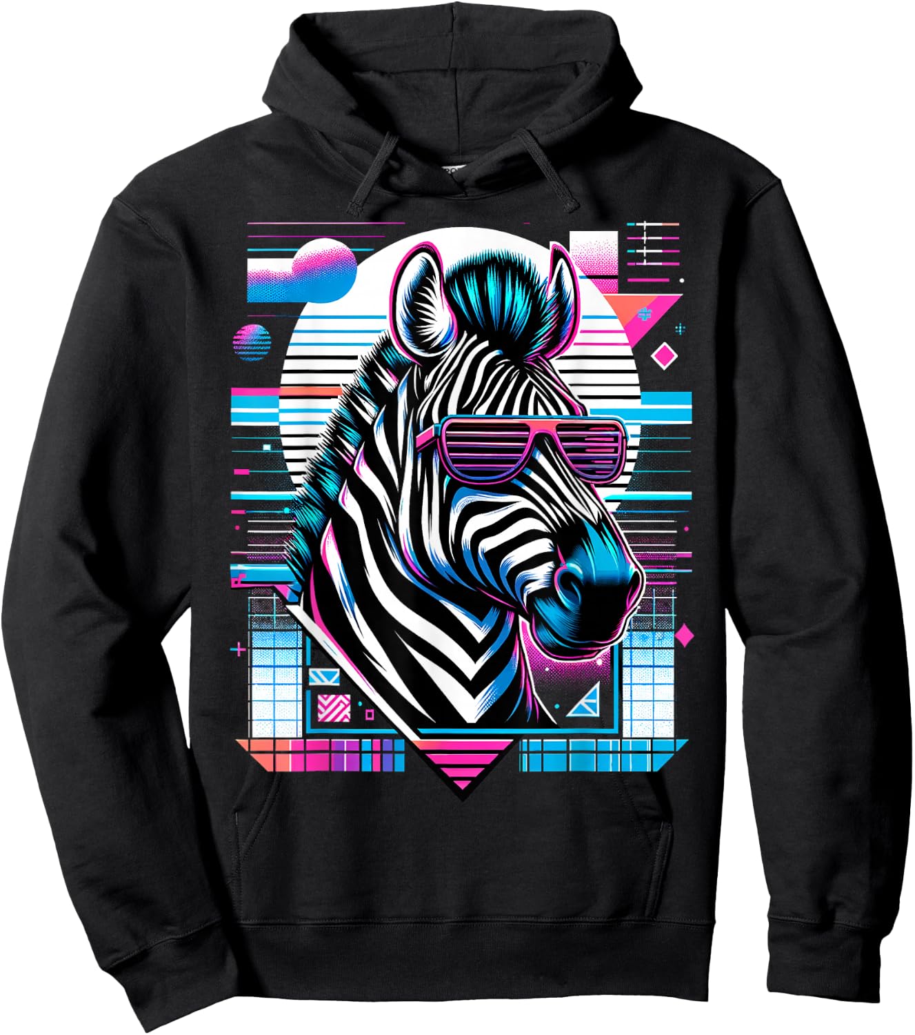 and Kids Vintage Retro Zebra Lover Hoodie - Hoodie | Black